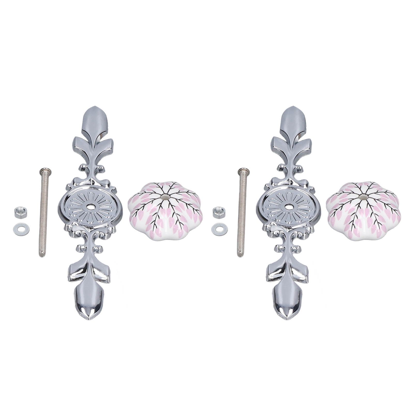 2pcs/set Ceramic Cabinet Handle Modern Simple Style Hand Painted Ceramic view 2