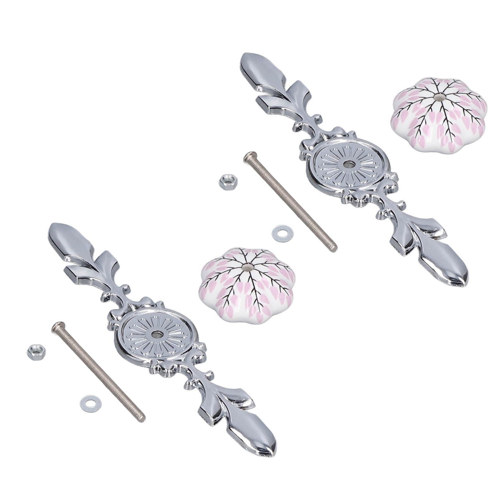 2pcs/set Ceramic Cabinet Handle Modern Simple Style Hand Painted Ceramic view 3