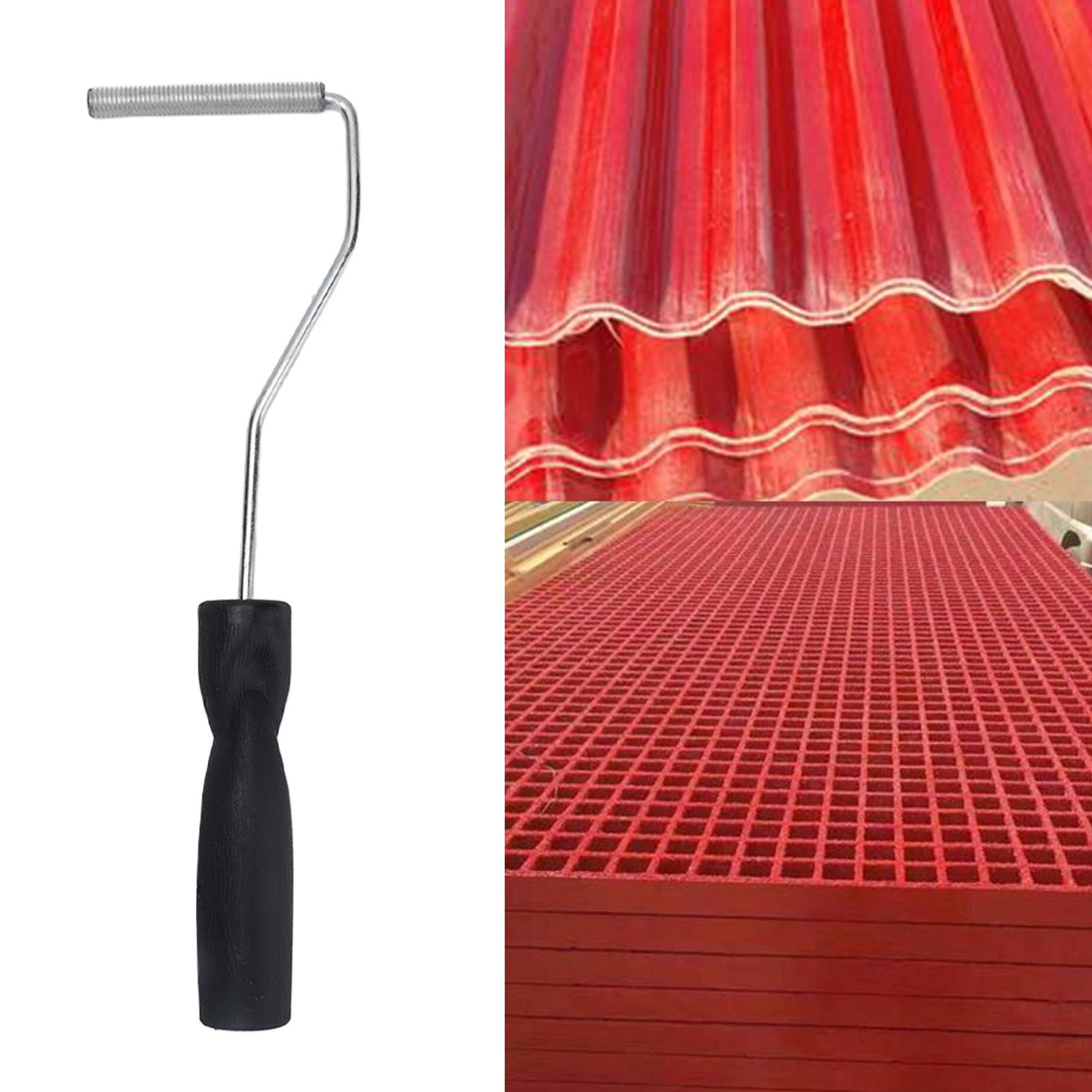 Diameter 10x75mm Fiberglass Laminating Bubble Roller Bubble Paddle Tool for view 11