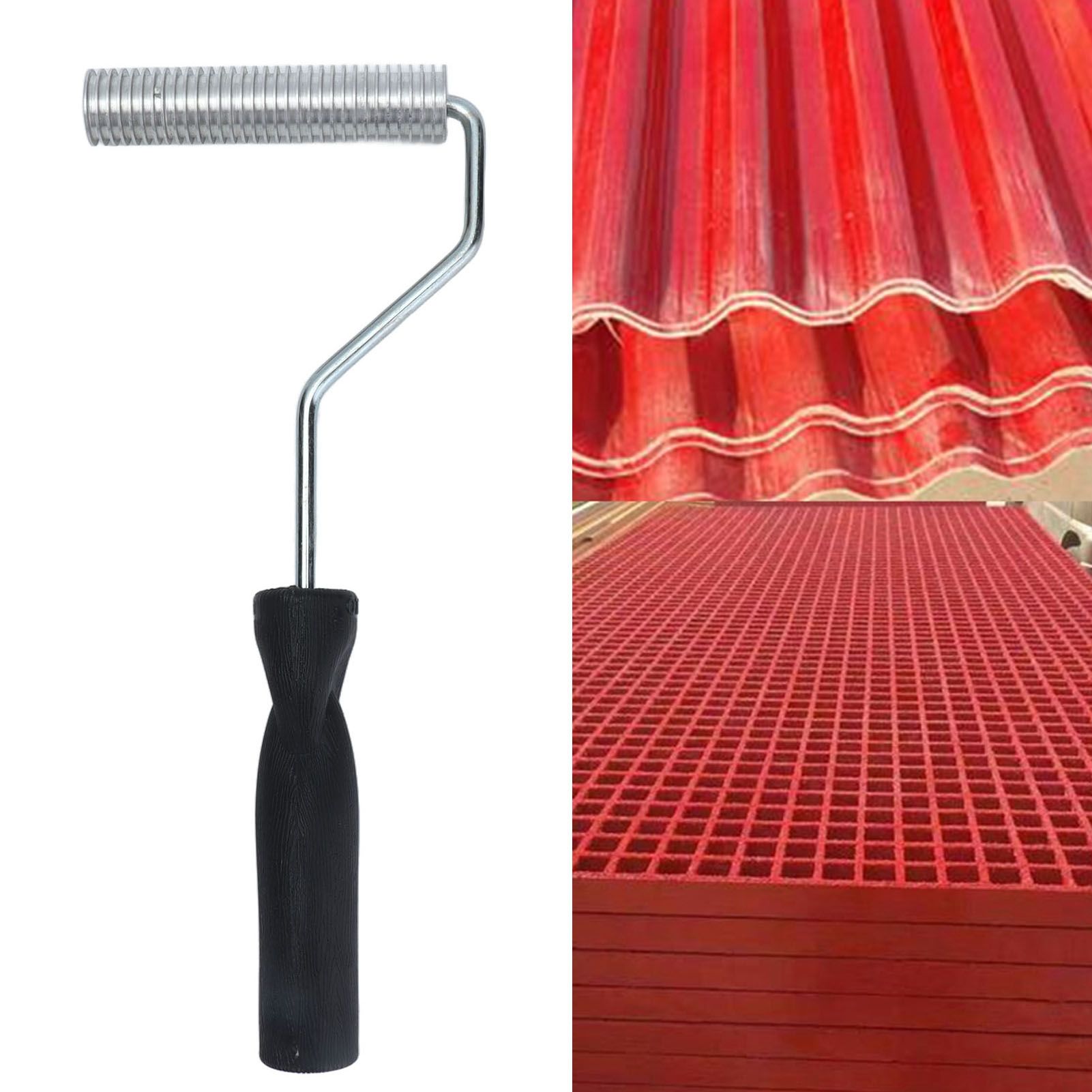 Fiberglass Laminating Roller 21x100mm Bubble Roller Aluminum Acetone Washable view 12