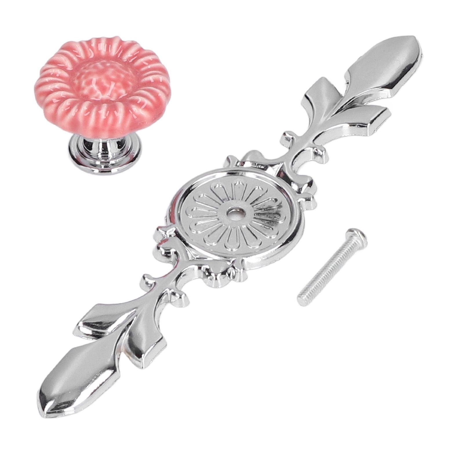 2 Set Drawer Knobs Pull Handles Ceramics Cabinet Decorative Knobs with Plate view 13