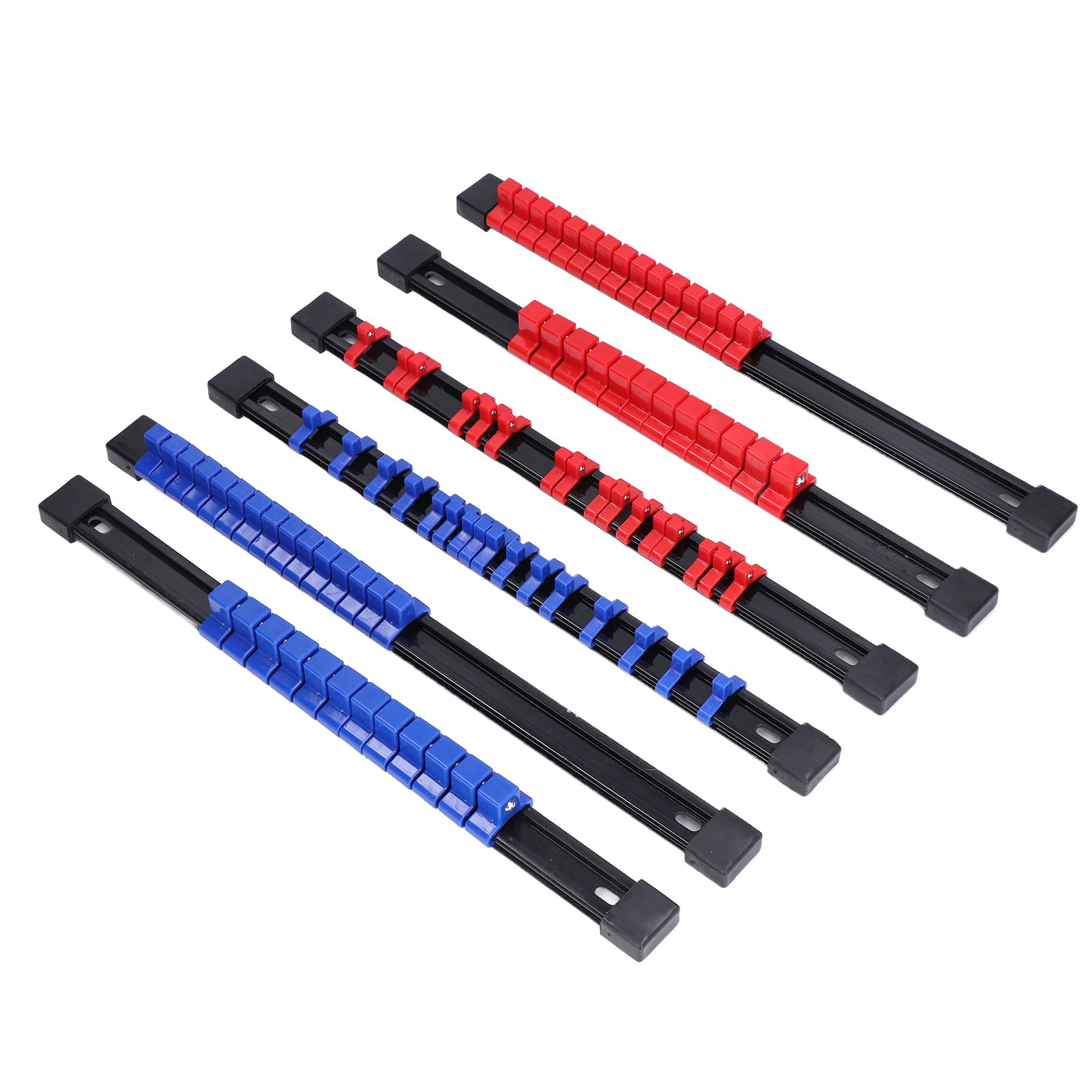 6pcs Socket Organizer Tray Multipurpose ABS 1/4in 3/8in 1/2in Auto Repairing Tools view 6
