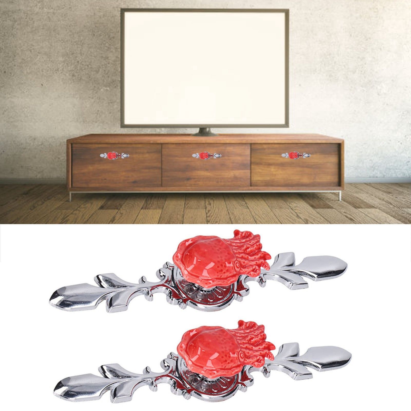 2Set Drawer Pull Knob Zinc Alloy Cabinet Wardrobe Closet Knob for Kitchen view 11