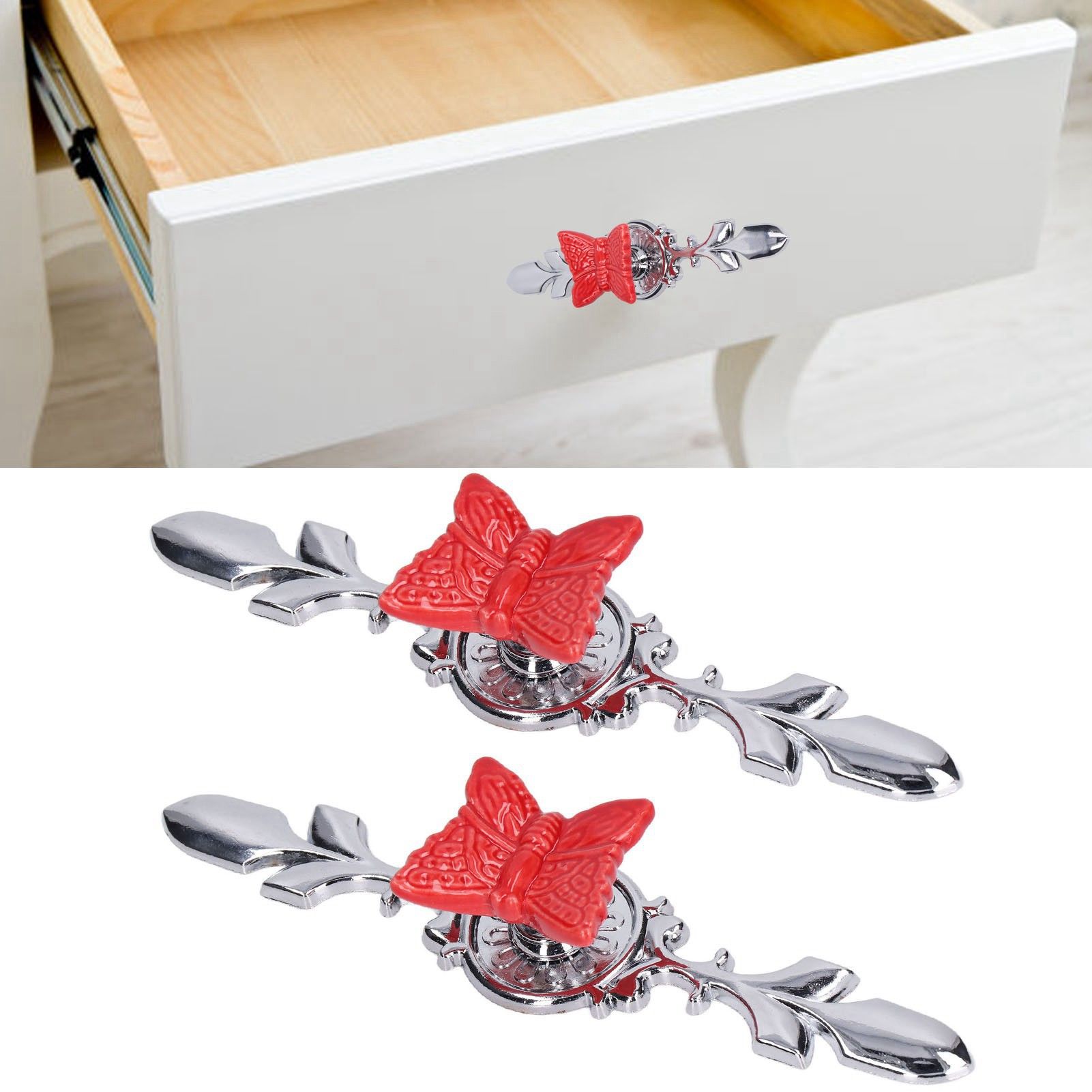 2Set Drawer Pull Knob Zinc Alloy Cabinet Wardrobe Closet Knob for Kitchen view 12