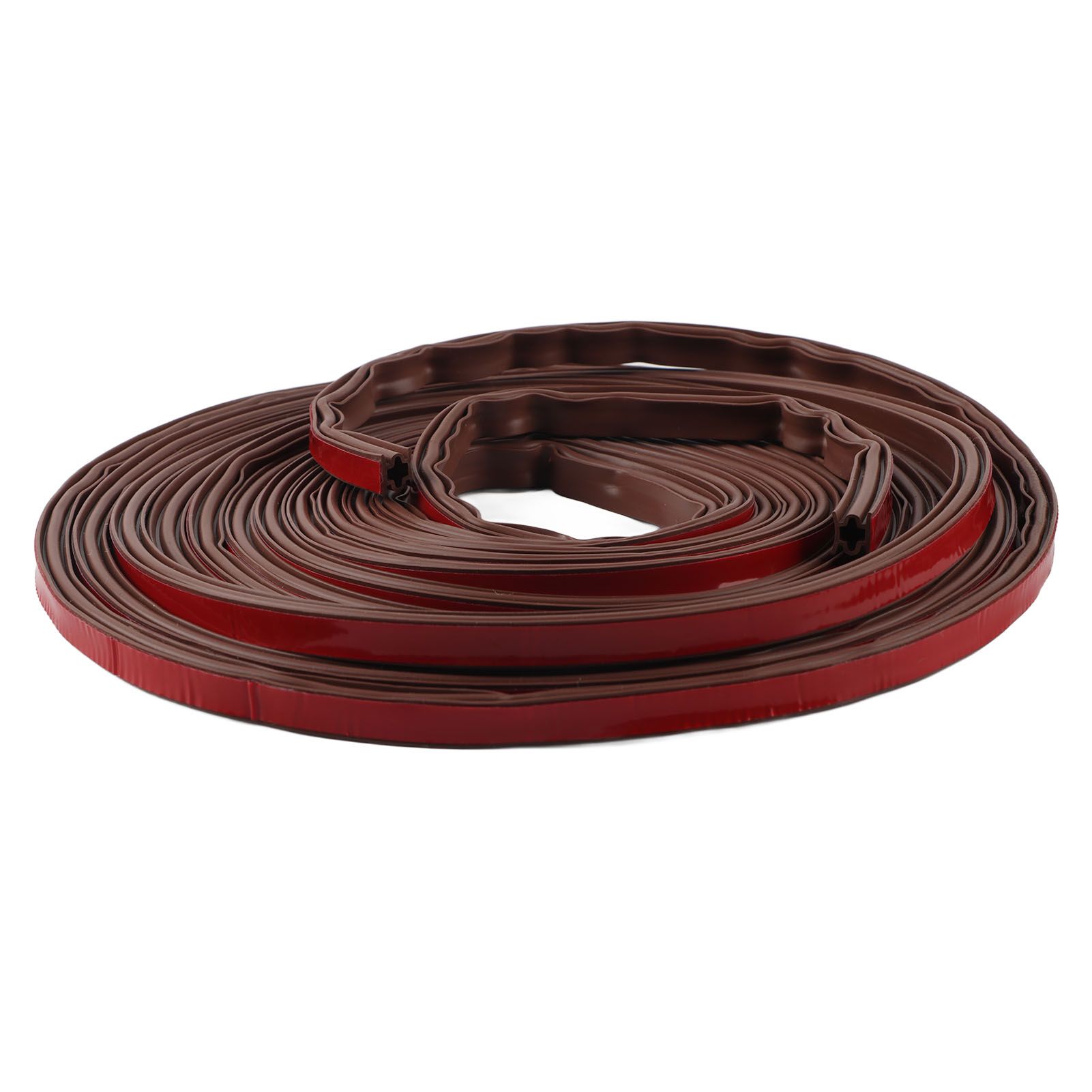 6m Door Sealing Strip Silicone Rubber Self Adhesive Weather Strip Brown Window — image 1