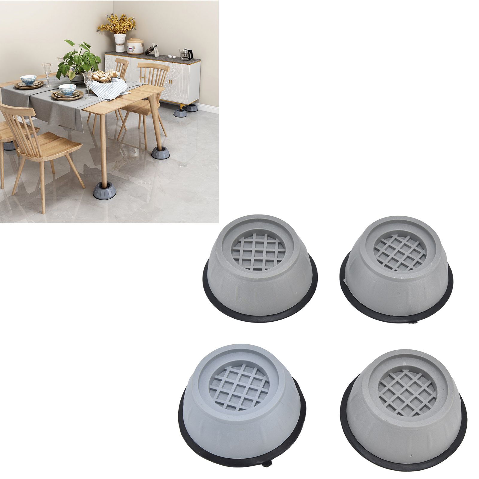 4pcs Washing Machine Pad Shockproof Noise Cancelling Prevent Slip Washer Foot view 8