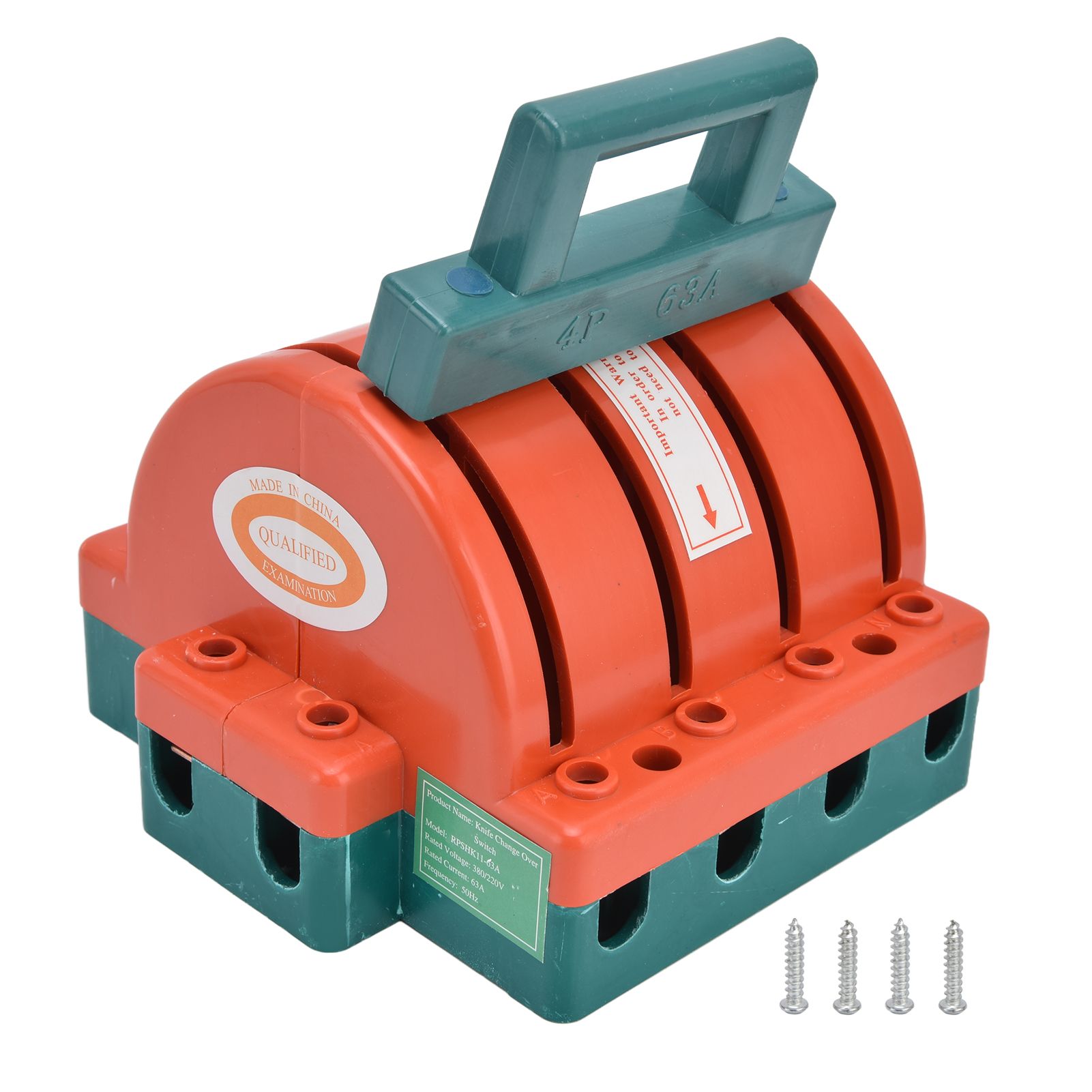 4P 63A 380V Disconnect Knife Switch Double Throw Knife Safety Disconnect — image 1