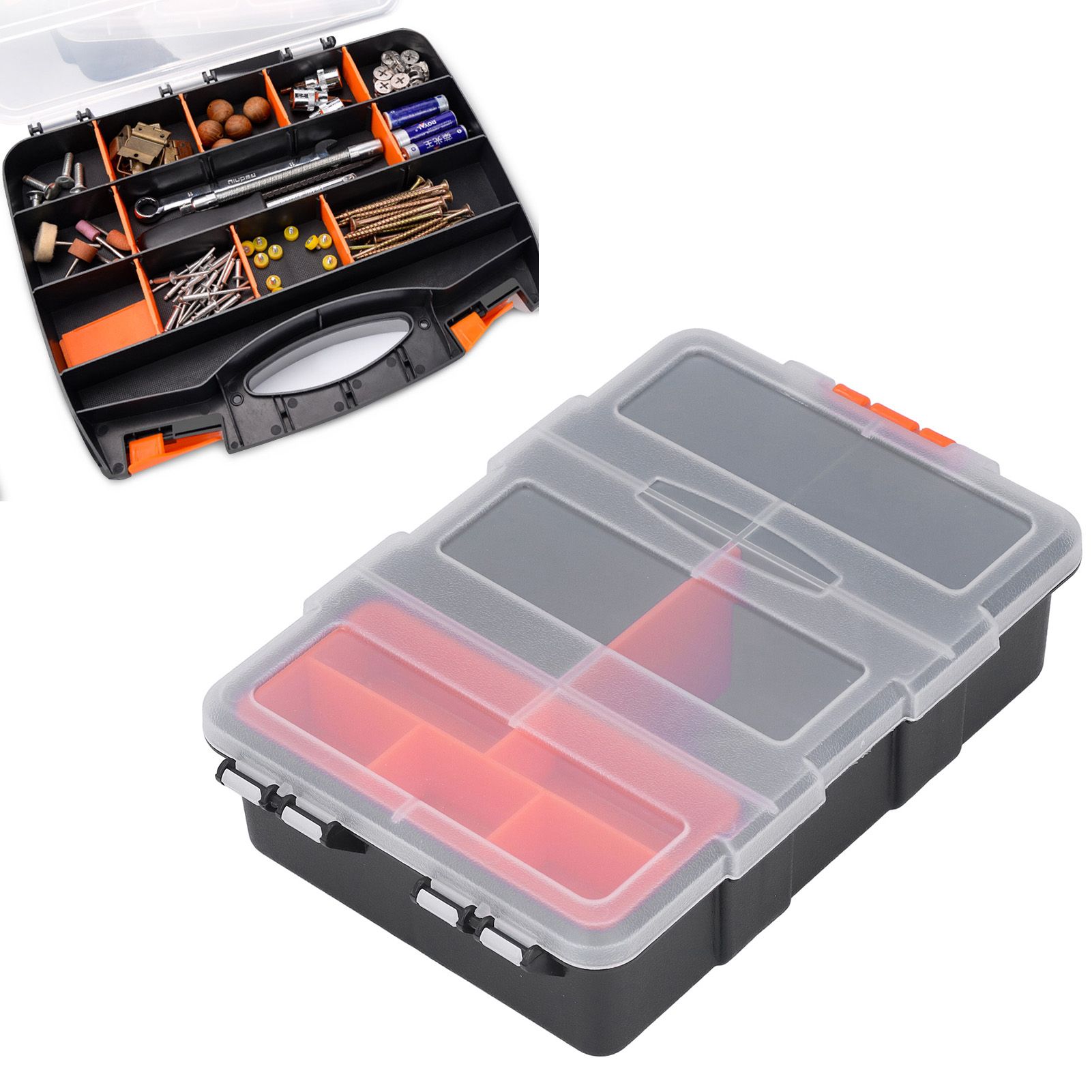 Parts Box Classification Grid Storage Box PVC Components Parts Tool Organizer view 11