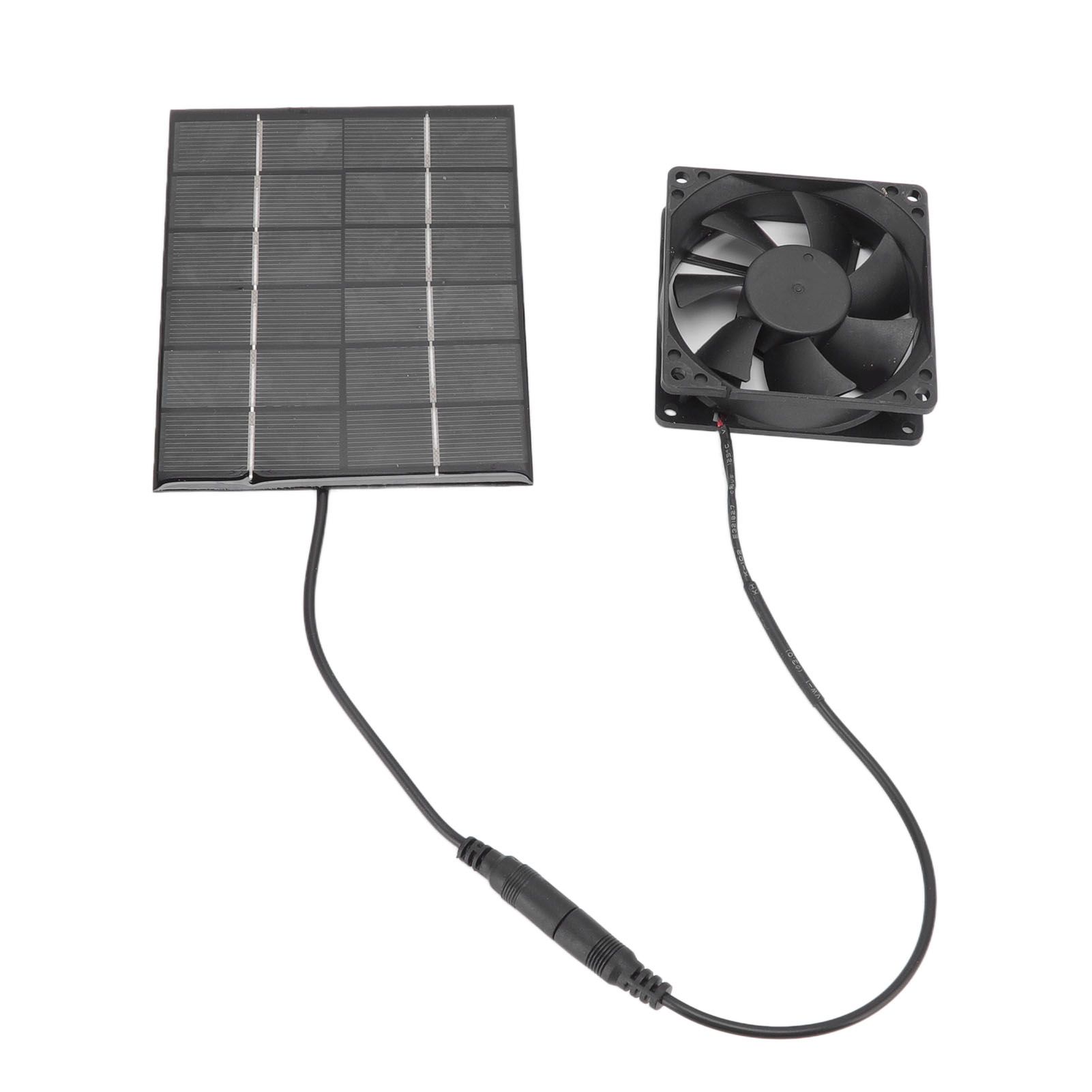 Solar Panel Fan Exhaust Air Ventilation Heat Dissipation Tool for Greenhouse Shed view 7