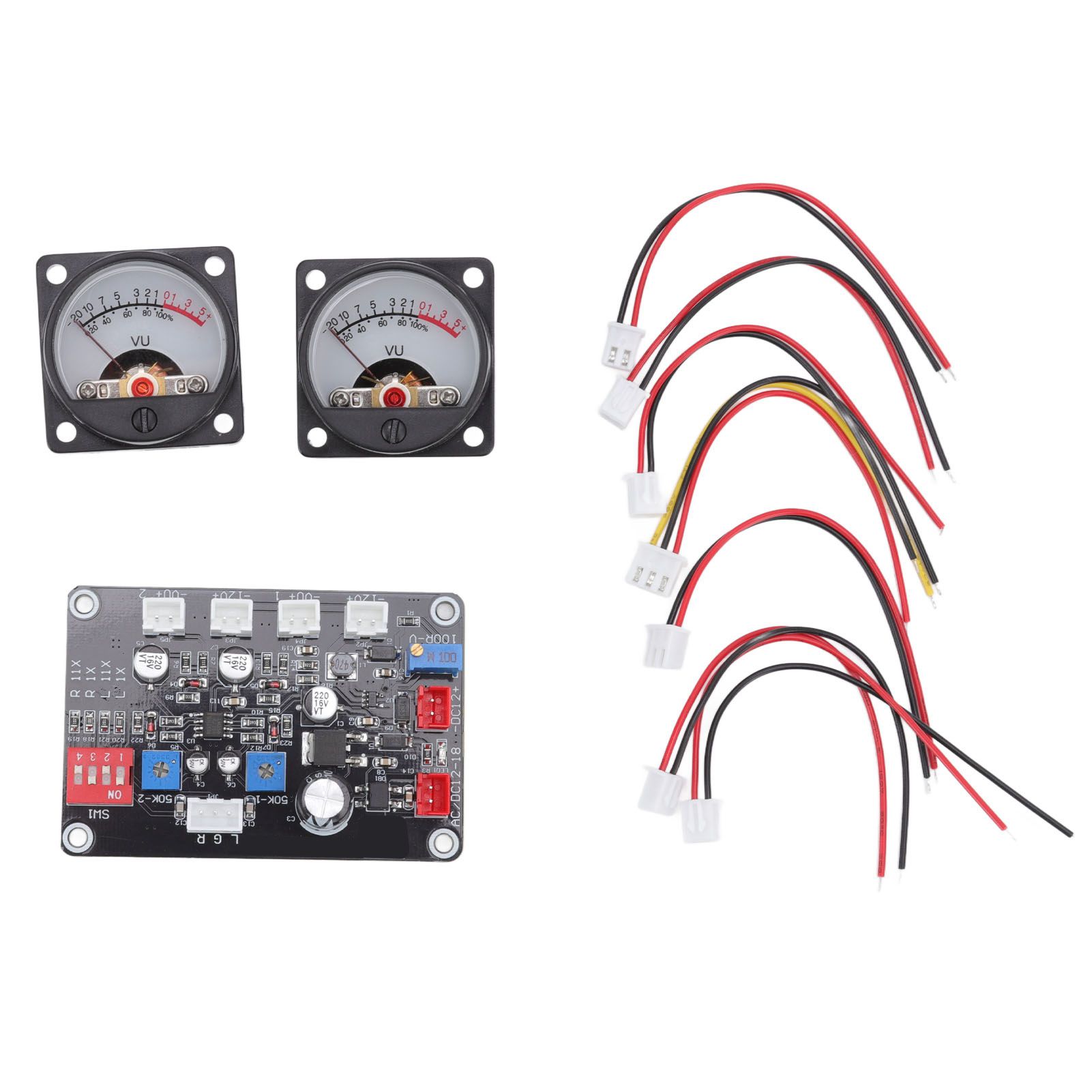2pcs VU Level Meter Power Amplifier VU Panel Meter with Driver Board for view 4