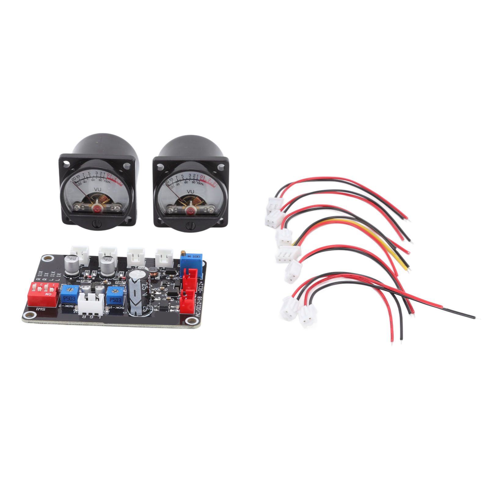 2pcs VU Level Meter Power Amplifier VU Panel Meter with Driver Board for view 7
