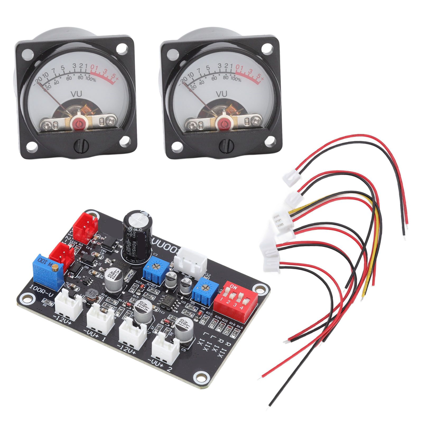 2pcs VU Level Meter Power Amplifier VU Panel Meter with Driver Board for view 8