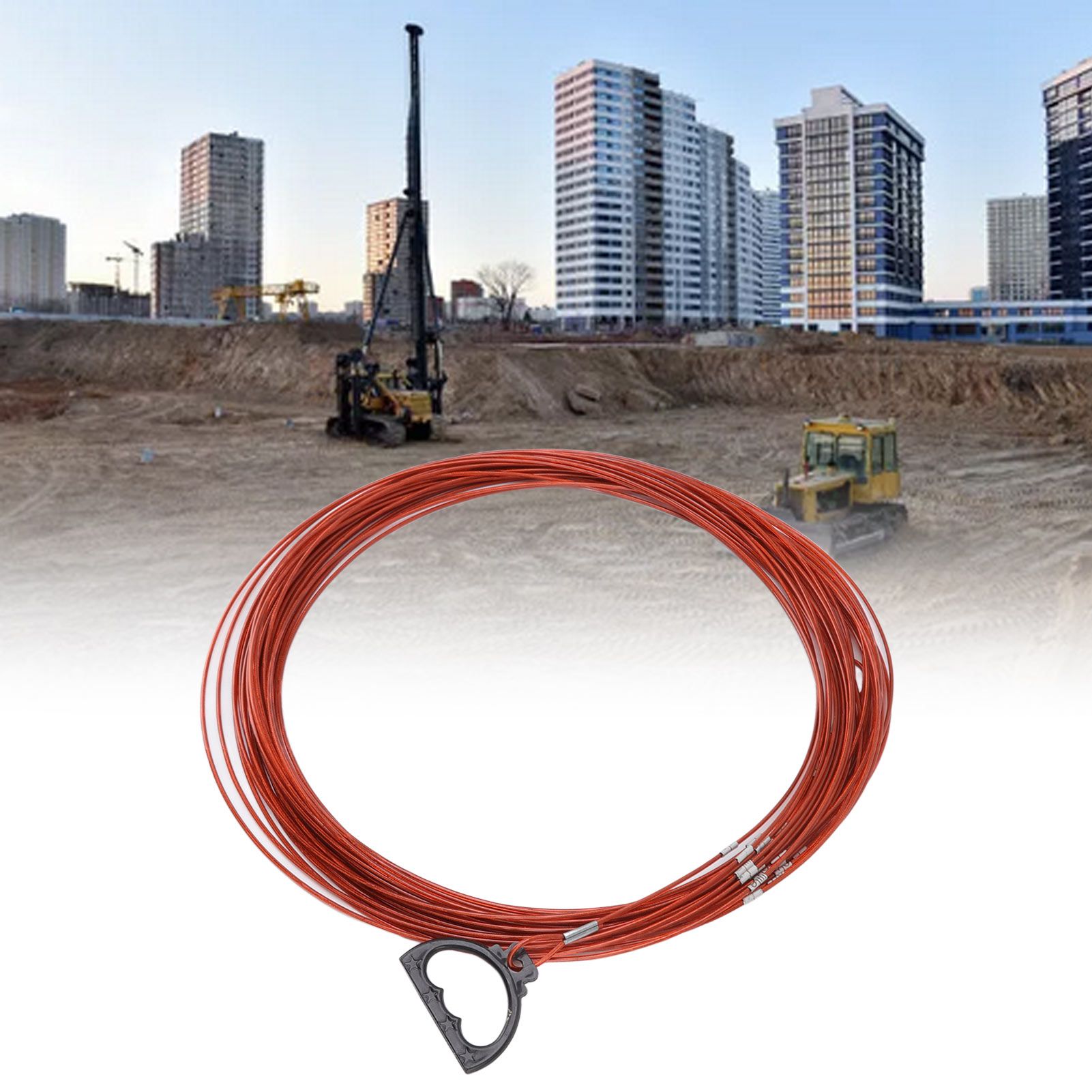 Steel Wire Measuring Rope Plastic Coated Construction Site Measuring Rope with view 12