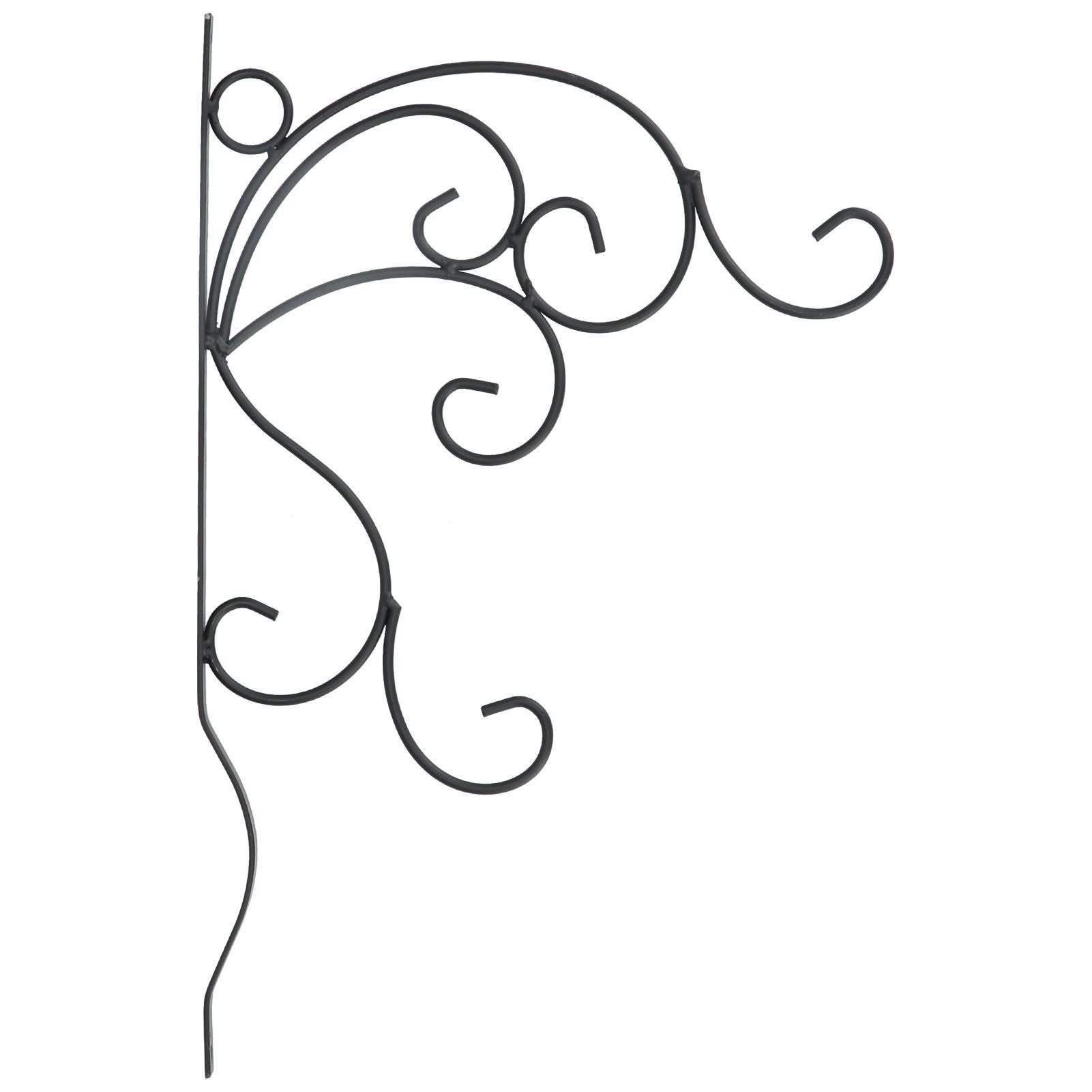 Hanging Plants Bracket Wall Mounted Iron Decorative Planter Hook Hanger with view 2