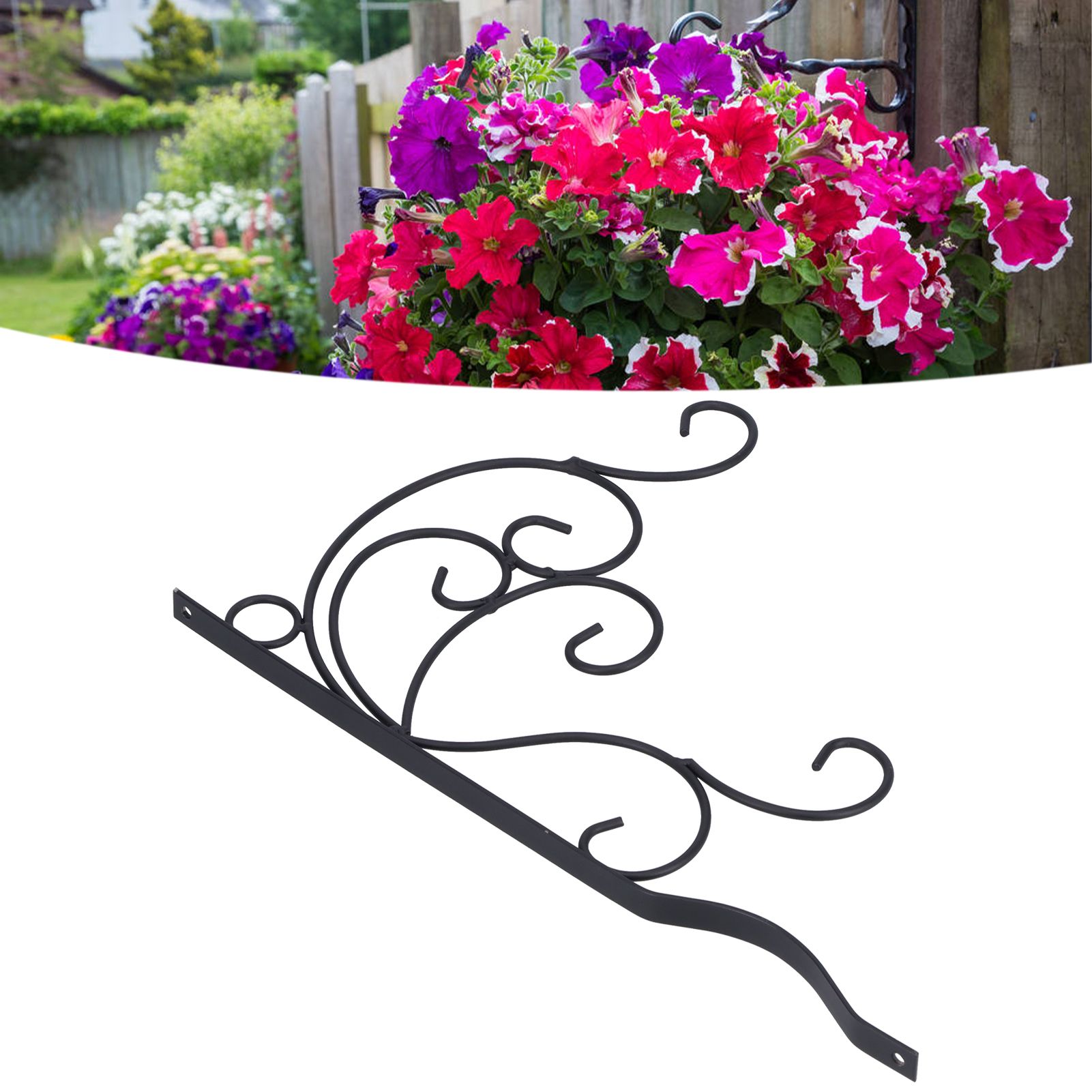 Hanging Plants Bracket Wall Mounted Iron Decorative Planter Hook Hanger with view 12