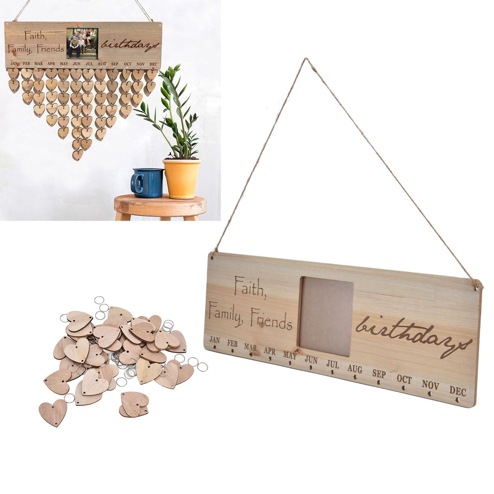 Wooden Craft Calendar Multipurpose Stylish Complete Tools Wooden DIY Calendar view 11
