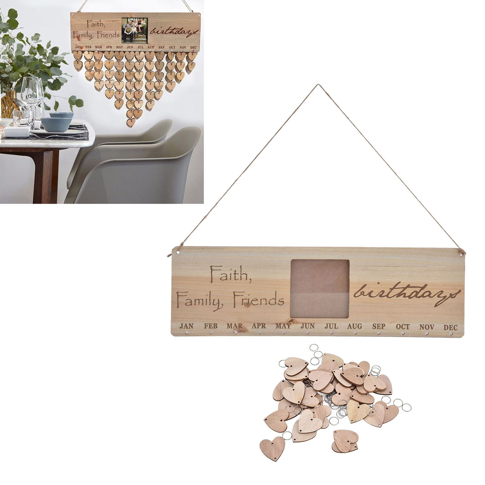Wooden Craft Calendar Multipurpose Stylish Complete Tools Wooden DIY Calendar view 12