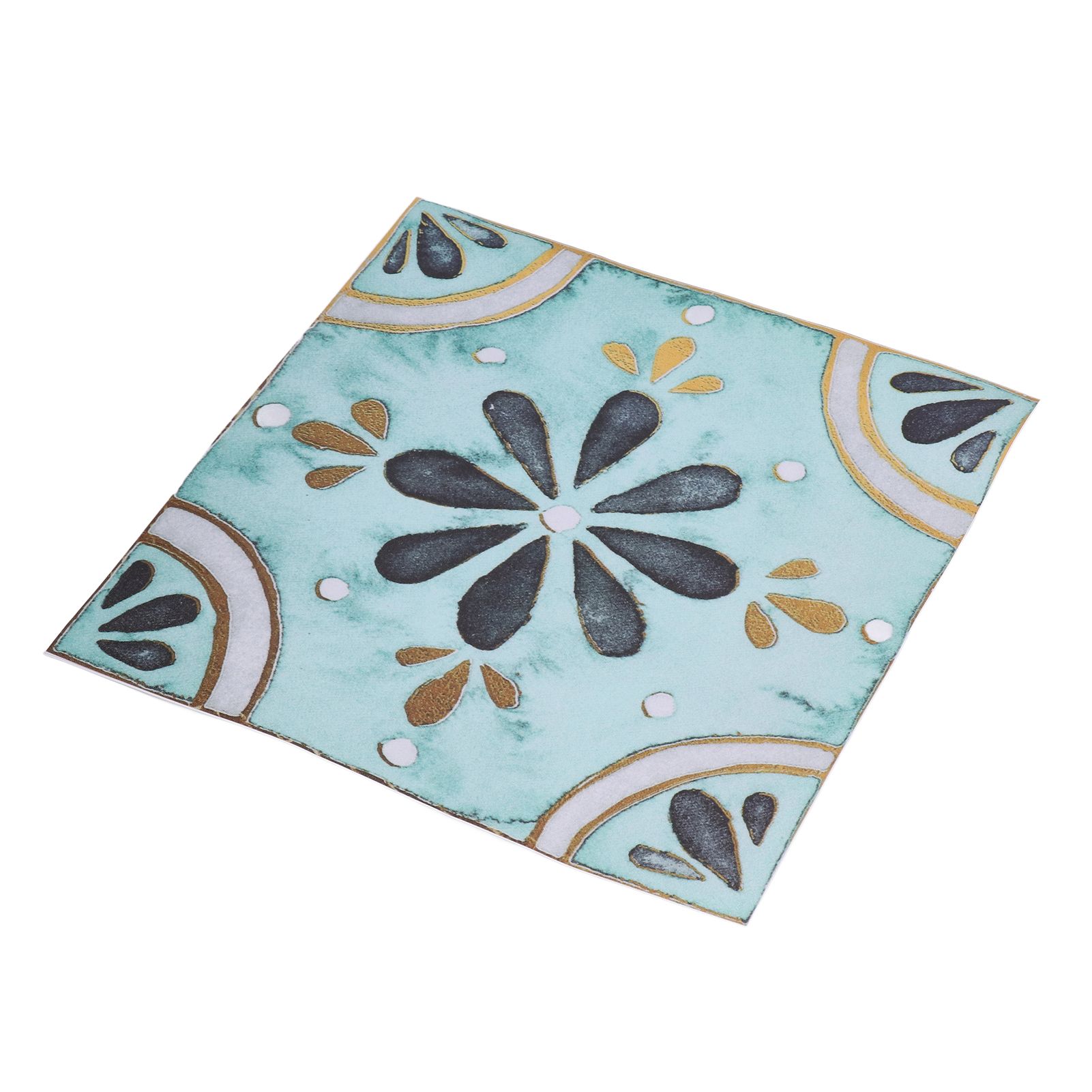 4Pcs/Set Antique Tile Stickers Retro Style Waterproof Self Adhesive Decals for view 4