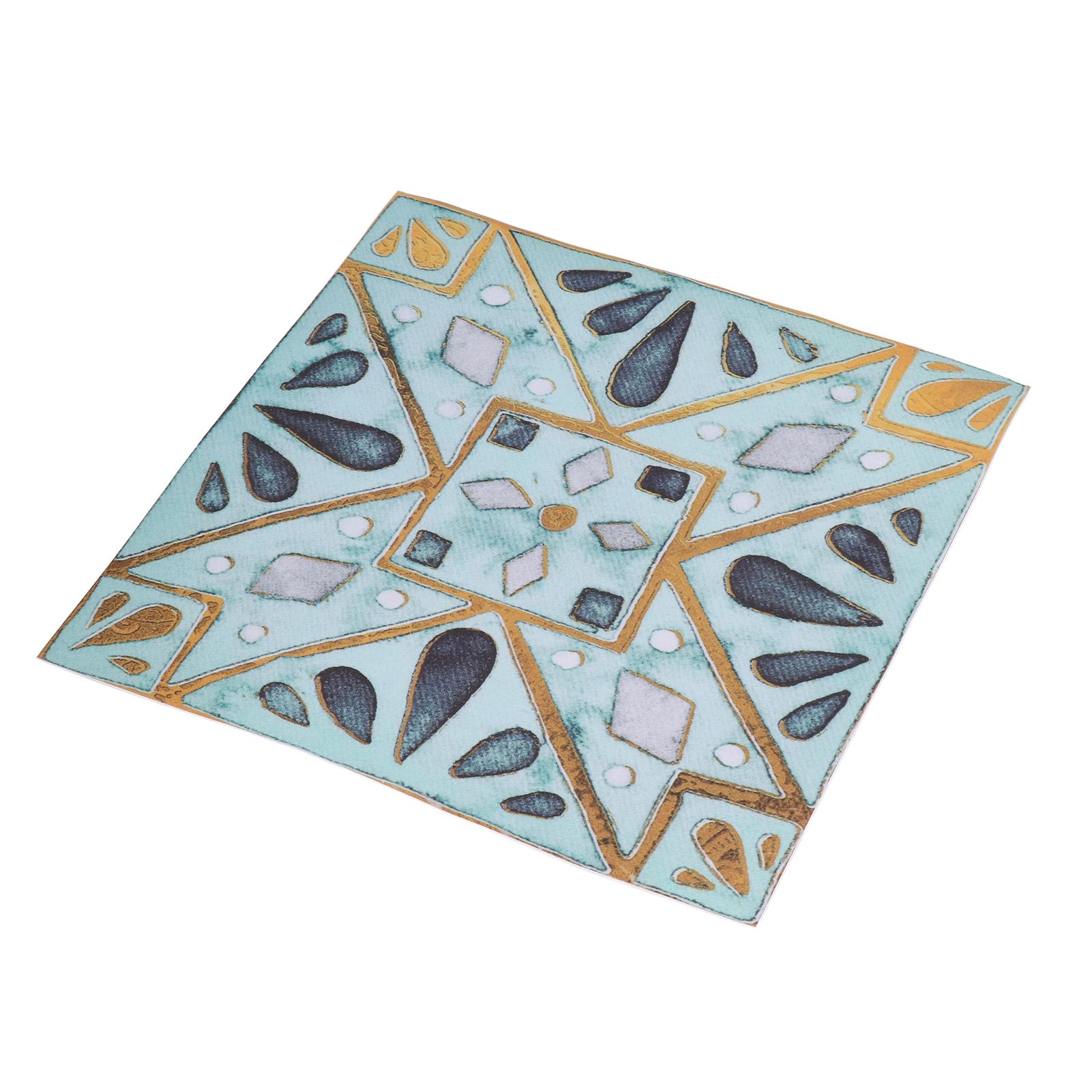 4Pcs/Set Antique Tile Stickers Retro Style Waterproof Self Adhesive Decals for view 9
