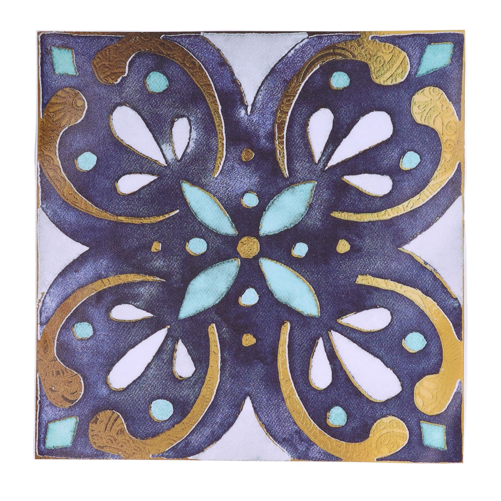 4Pcs/Set Antique Tile Stickers Retro Style Waterproof Self Adhesive Decals for view 14