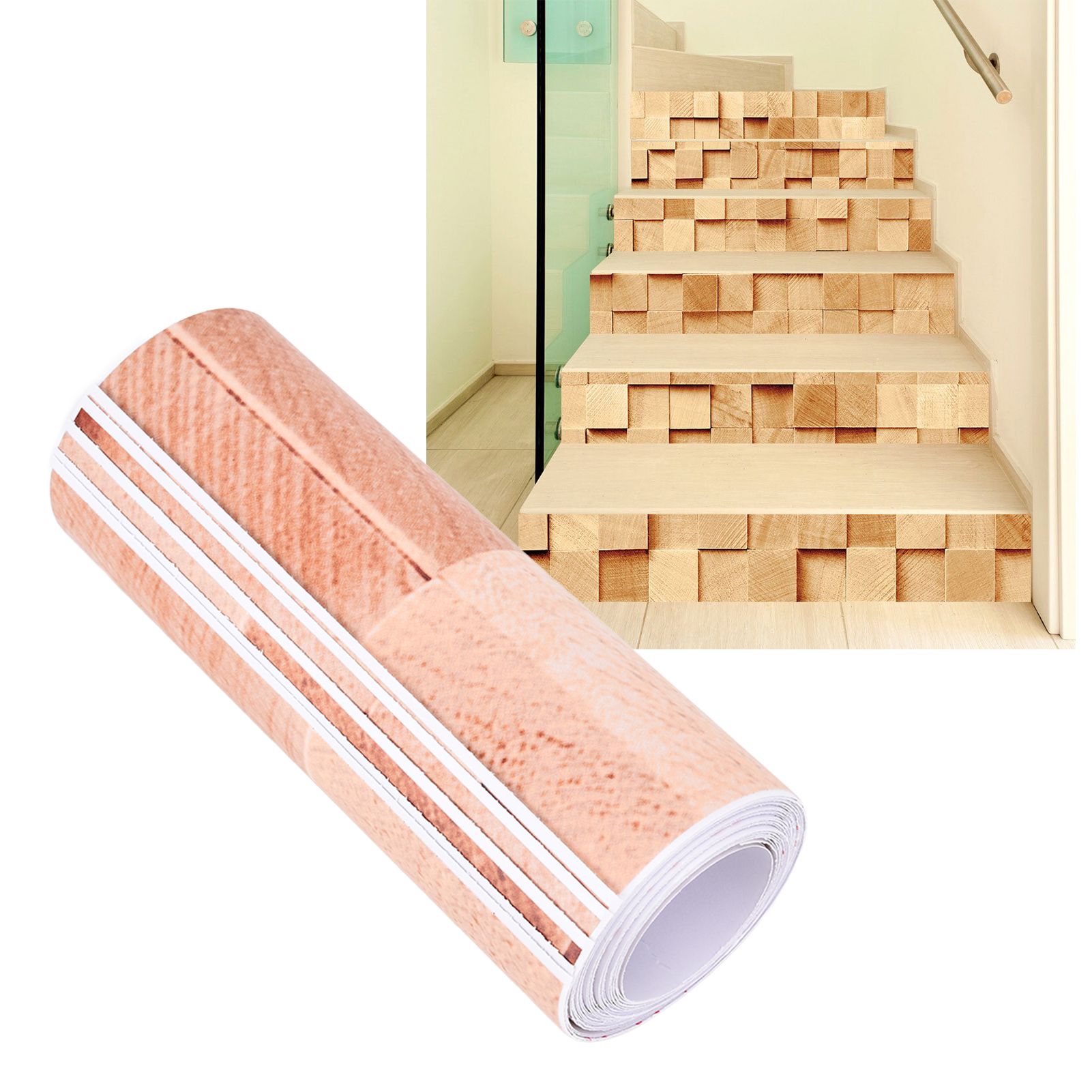 6PCS/Set 3D Wall Sticker Waterproof Stair Sticker DIY Stair Wallpaper for Home view 11