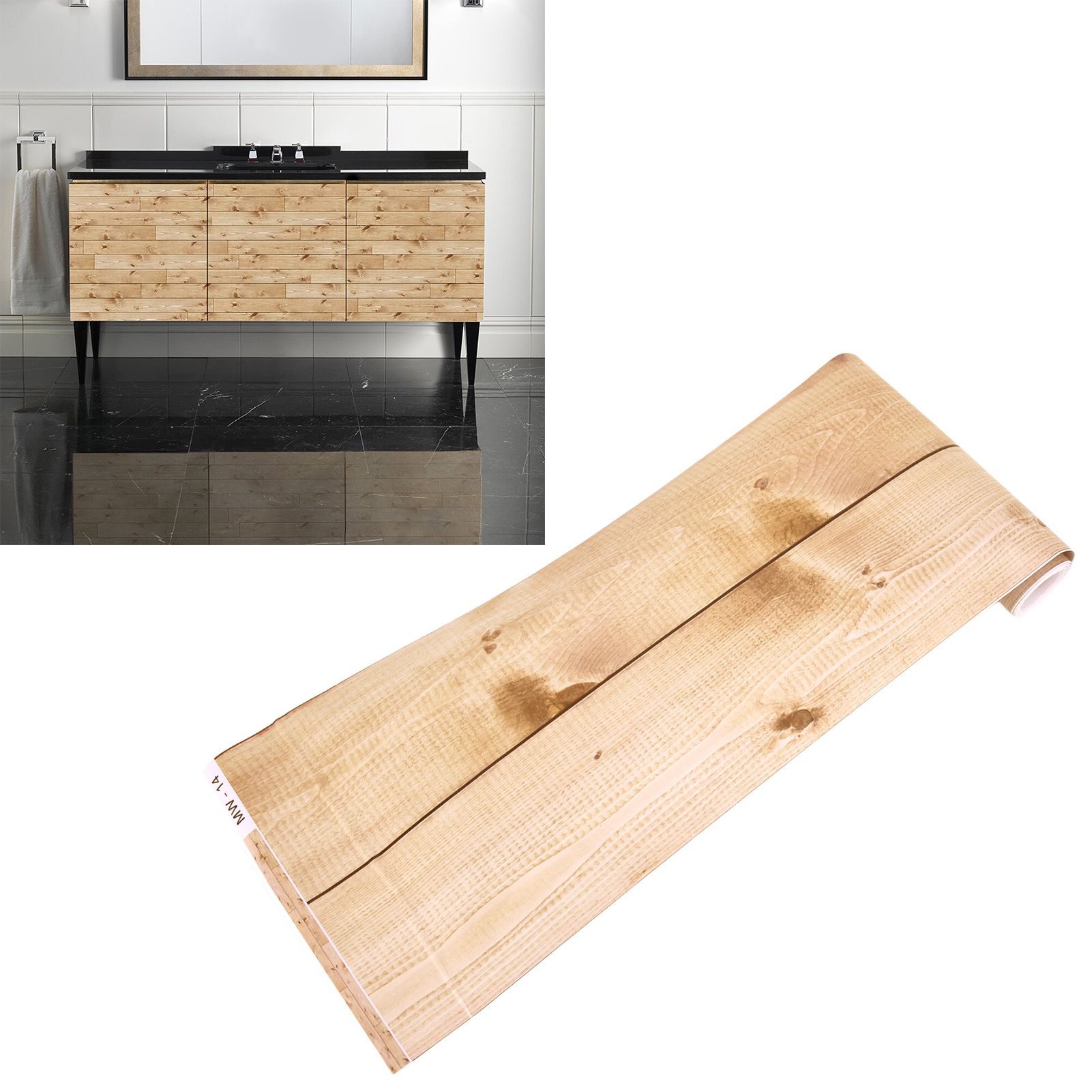 Wood Grain Wall Sticker Waterproof Nordic Self Adhesive Decal for Kitchen view 11