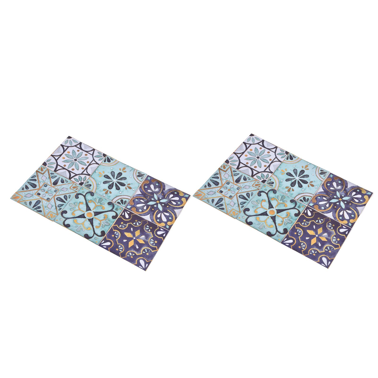 2Pack Floor Tile Stickers Self Adhesive Ceramic Tile Decor Waterproof Vintage view 2