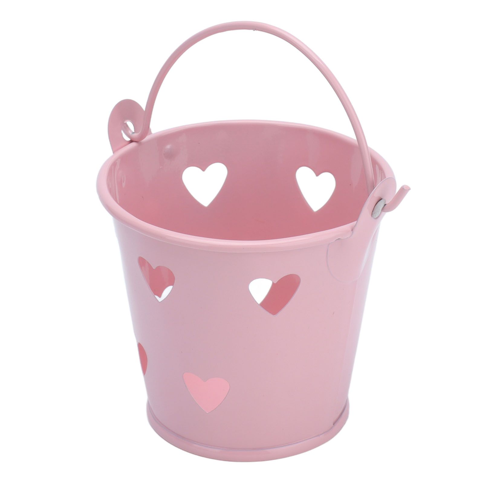 12pcs Mini Metal Bucket Hollow Heart Shaped Bucket with Handle for Candies view 9