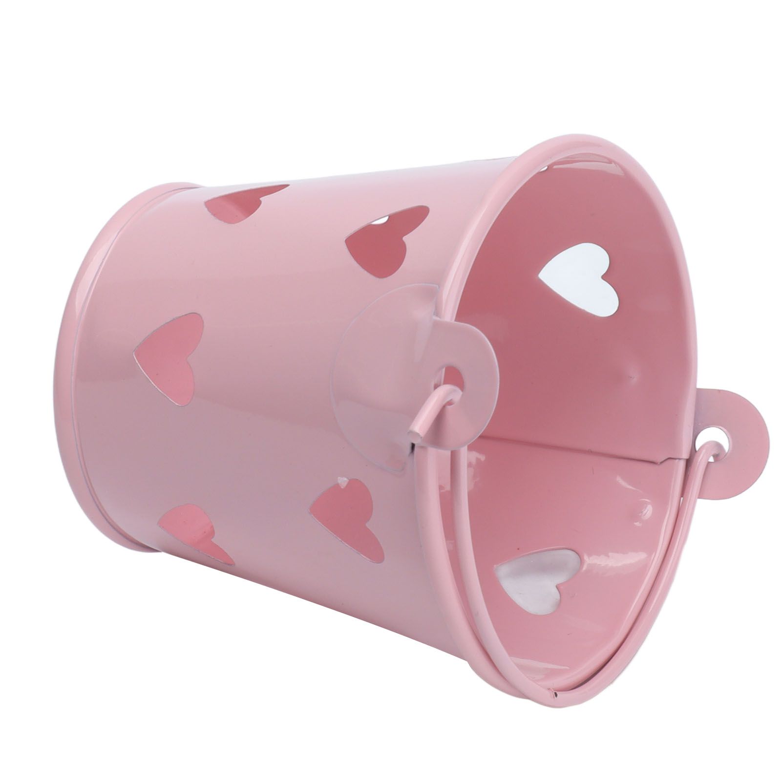 12pcs Mini Metal Bucket Hollow Heart Shaped Bucket with Handle for Candies view 13