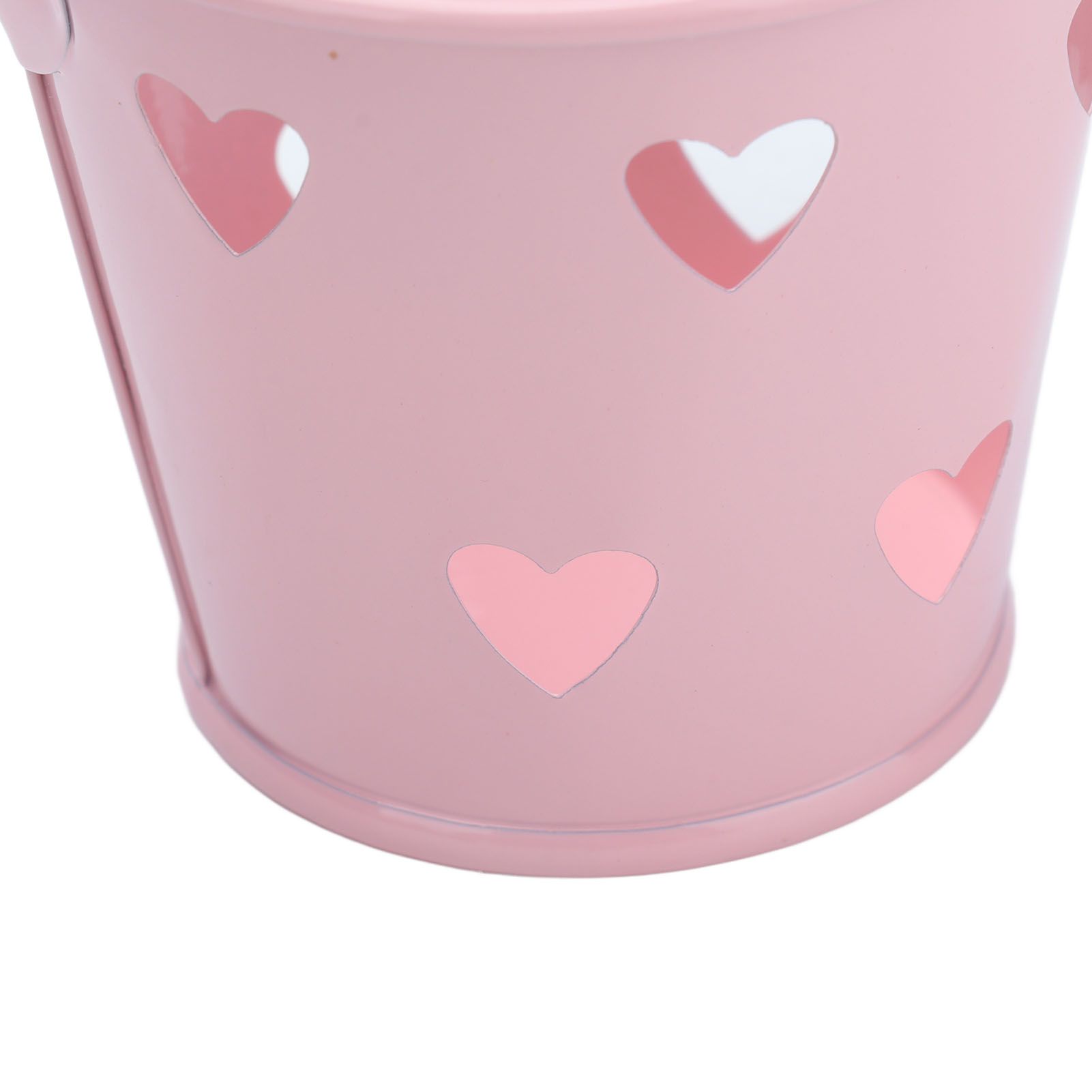 12pcs Mini Metal Bucket Hollow Heart Shaped Bucket with Handle for Candies view 14