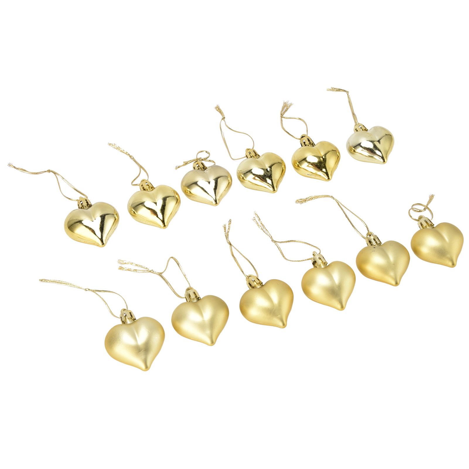 12pcs Christmas Ornament Heart Shape PVC Christmas Tree Hanging Decorations view 8