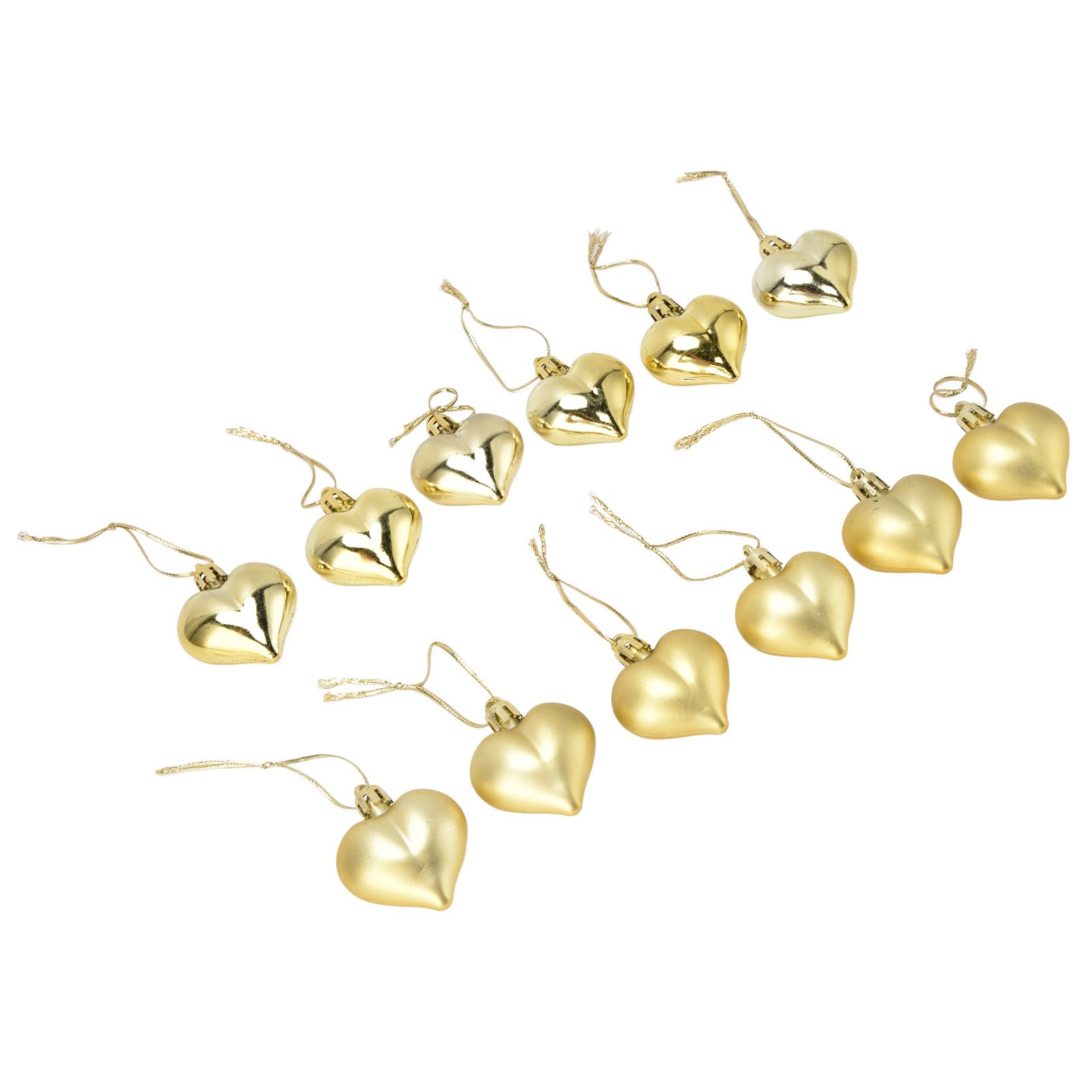 12pcs Christmas Ornament Heart Shape PVC Christmas Tree Hanging Decorations view 9