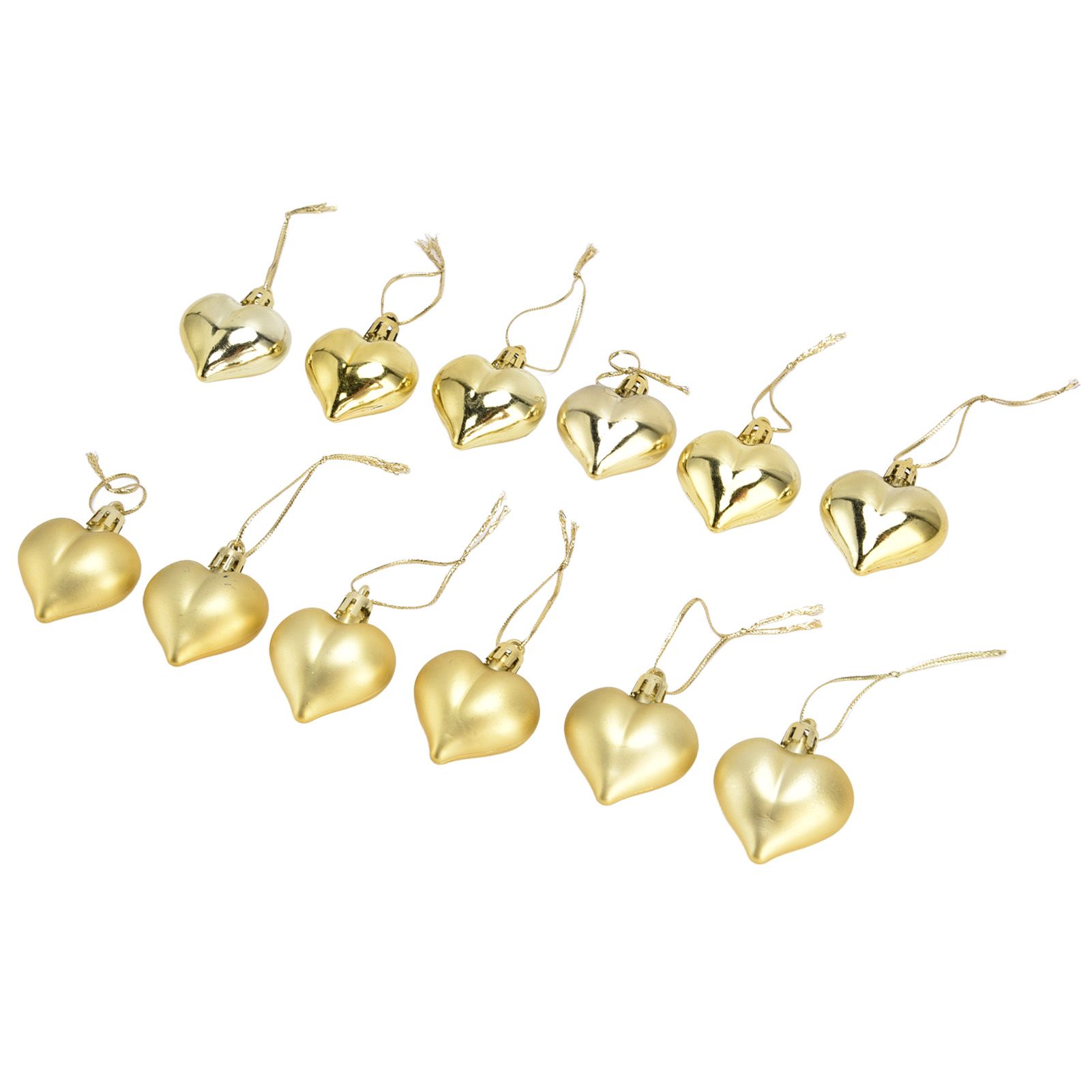 12pcs Christmas Ornament Heart Shape PVC Christmas Tree Hanging Decorations view 10