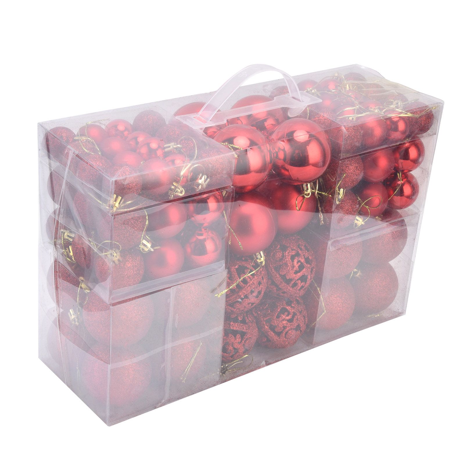 100pcs Christmas Ball Ornaments Shatterproof Hanging Balls for Christmas Tree view 2