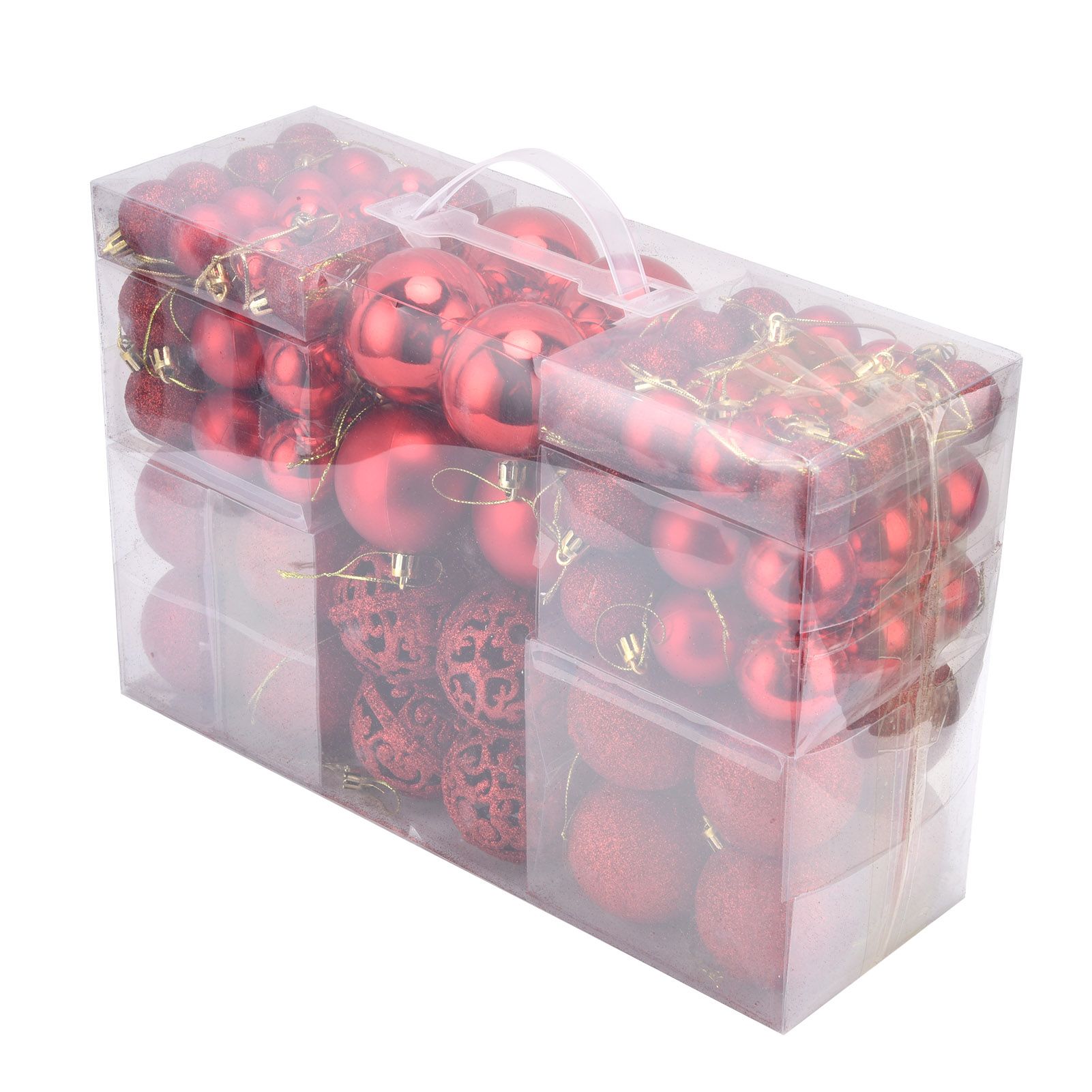 100pcs Christmas Ball Ornaments Shatterproof Hanging Balls for Christmas Tree view 3