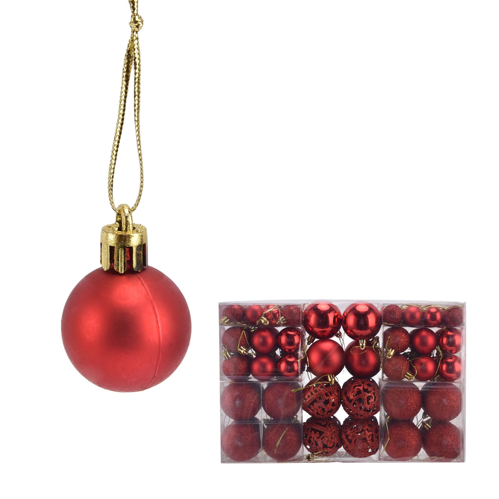 100pcs Christmas Ball Ornaments Shatterproof Hanging Balls for Christmas Tree view 4