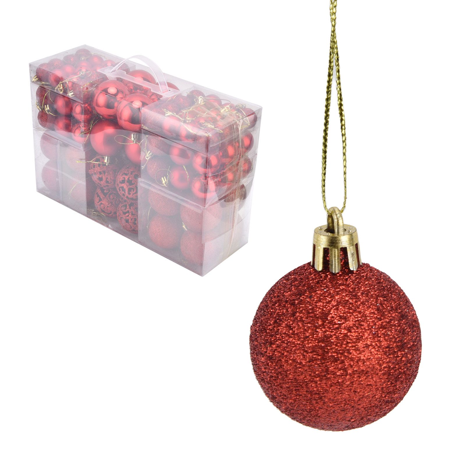 100pcs Christmas Ball Ornaments Shatterproof Hanging Balls for Christmas Tree view 7