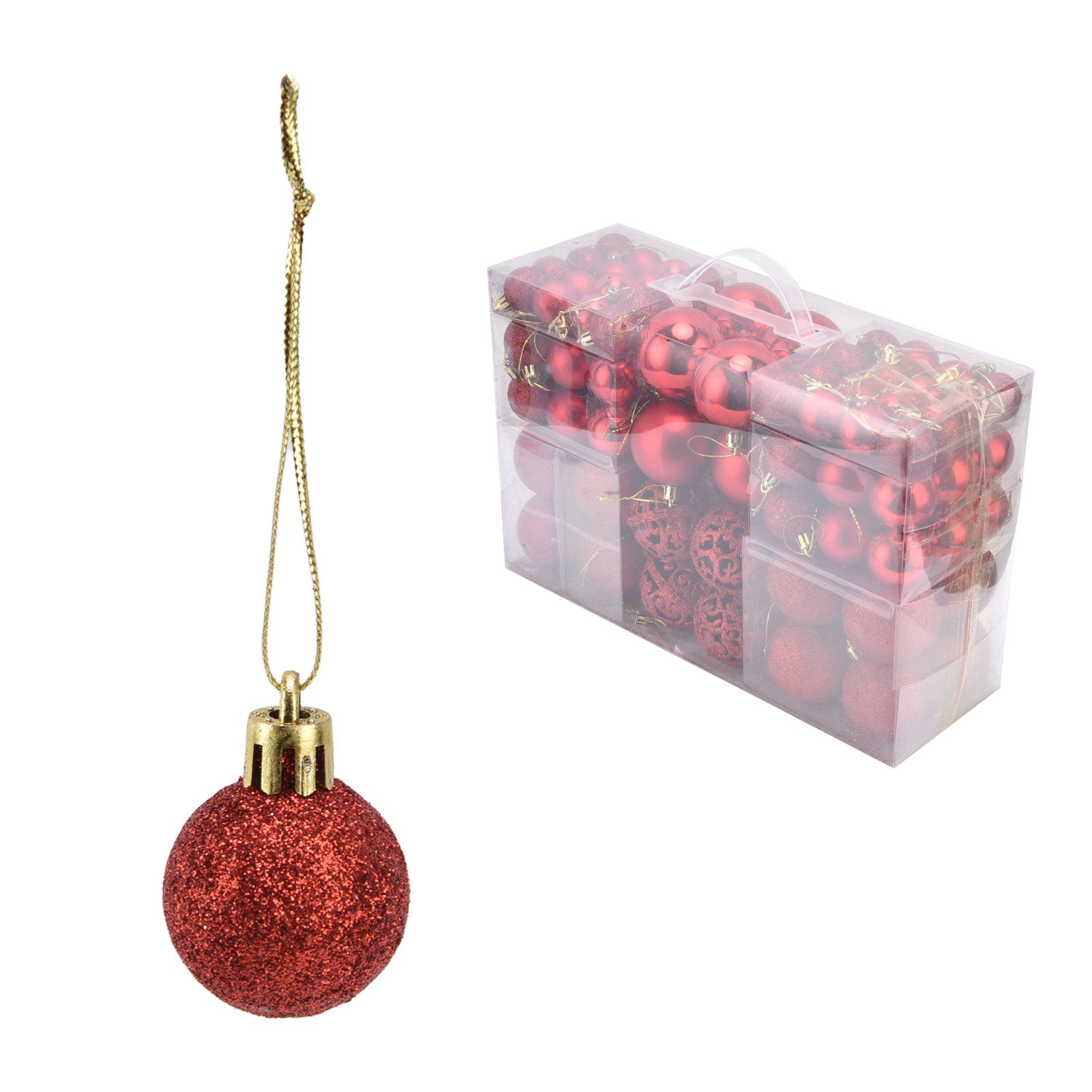 100pcs Christmas Ball Ornaments Shatterproof Hanging Balls for Christmas Tree view 8