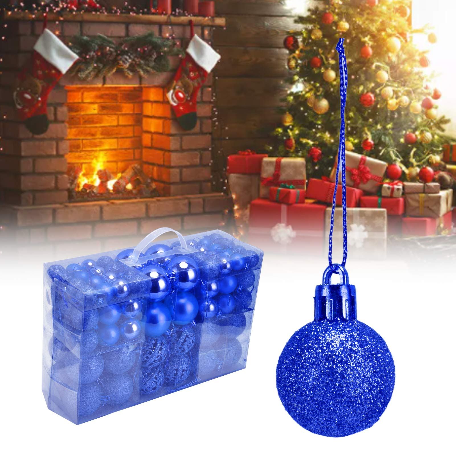 100pcs Christmas Ball Ornaments Shatterproof Hanging Balls for Christmas Tree view 11