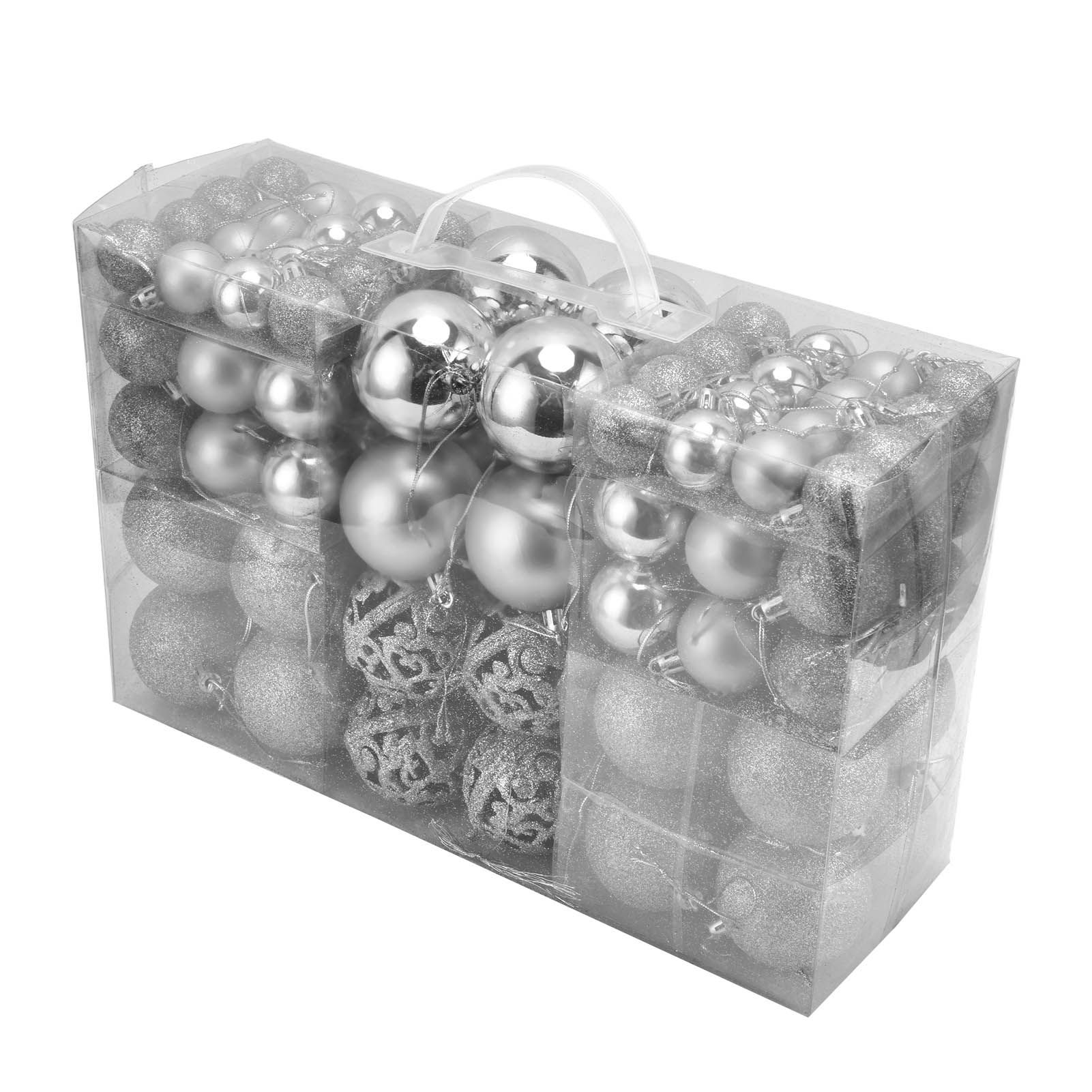 100pcs Christmas Ball Ornaments Shatterproof Hanging Balls for Christmas Tree view 3