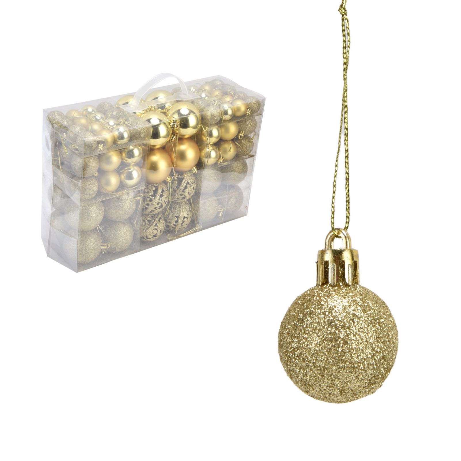 100pcs Christmas Ball Ornaments Shatterproof Hanging Balls for Christmas Tree view 4