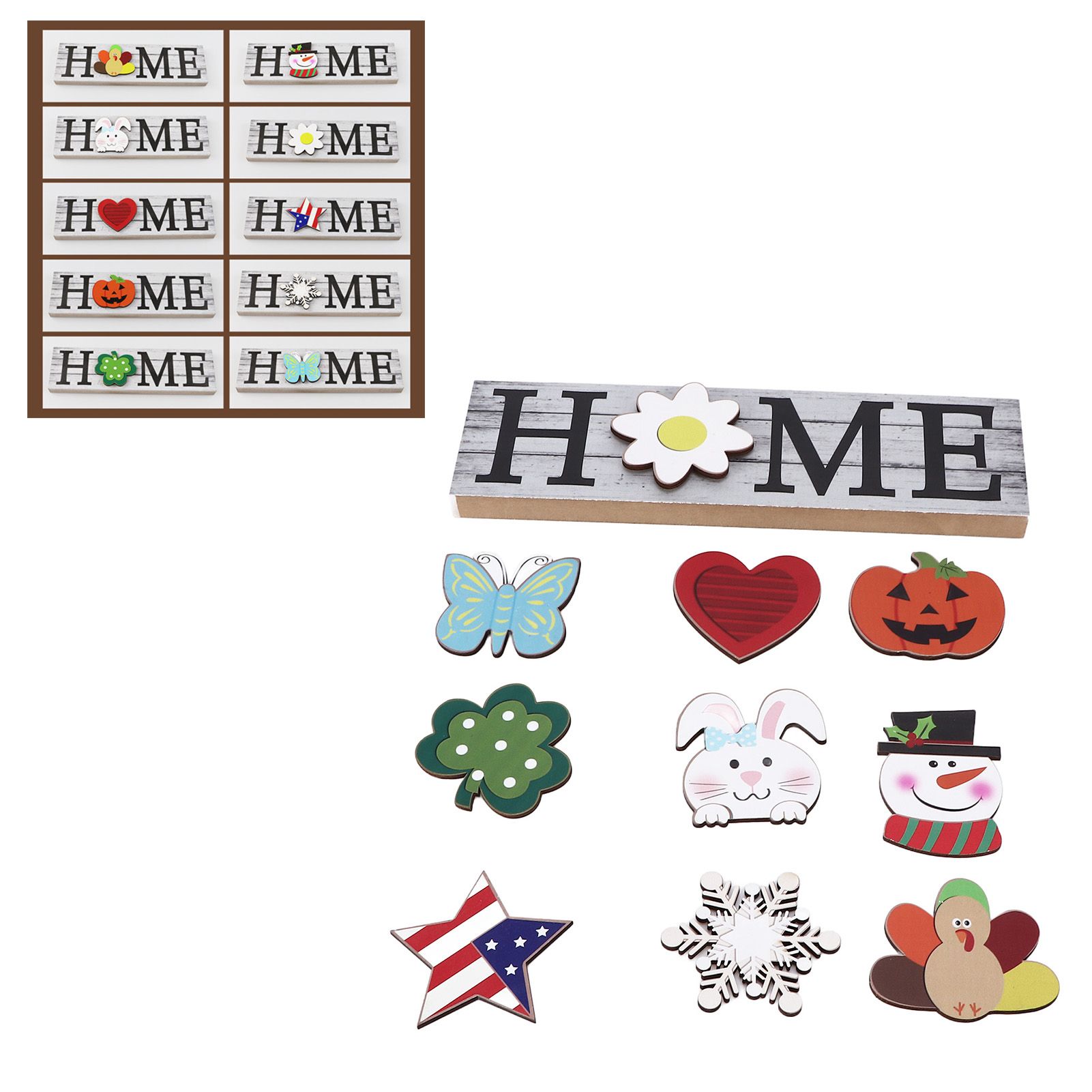 Wooden Home Sign Country Farmhouse Decoration for Home Kitchen Dining Room view 11