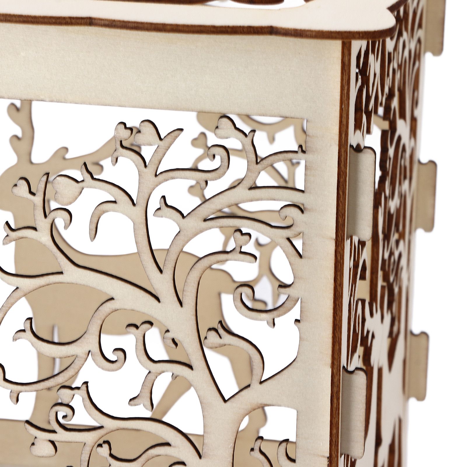 Greeting Card Box DIY Wooden Couple Deer Wedding Card Case Sign in Box view 13