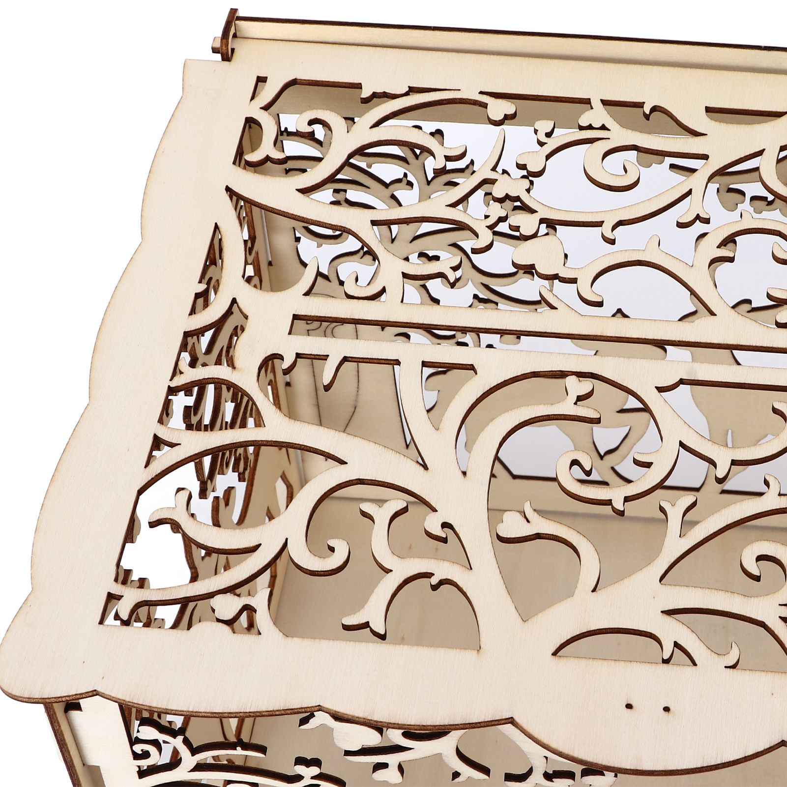 Greeting Card Box DIY Wooden Couple Deer Wedding Card Case Sign in Box view 15