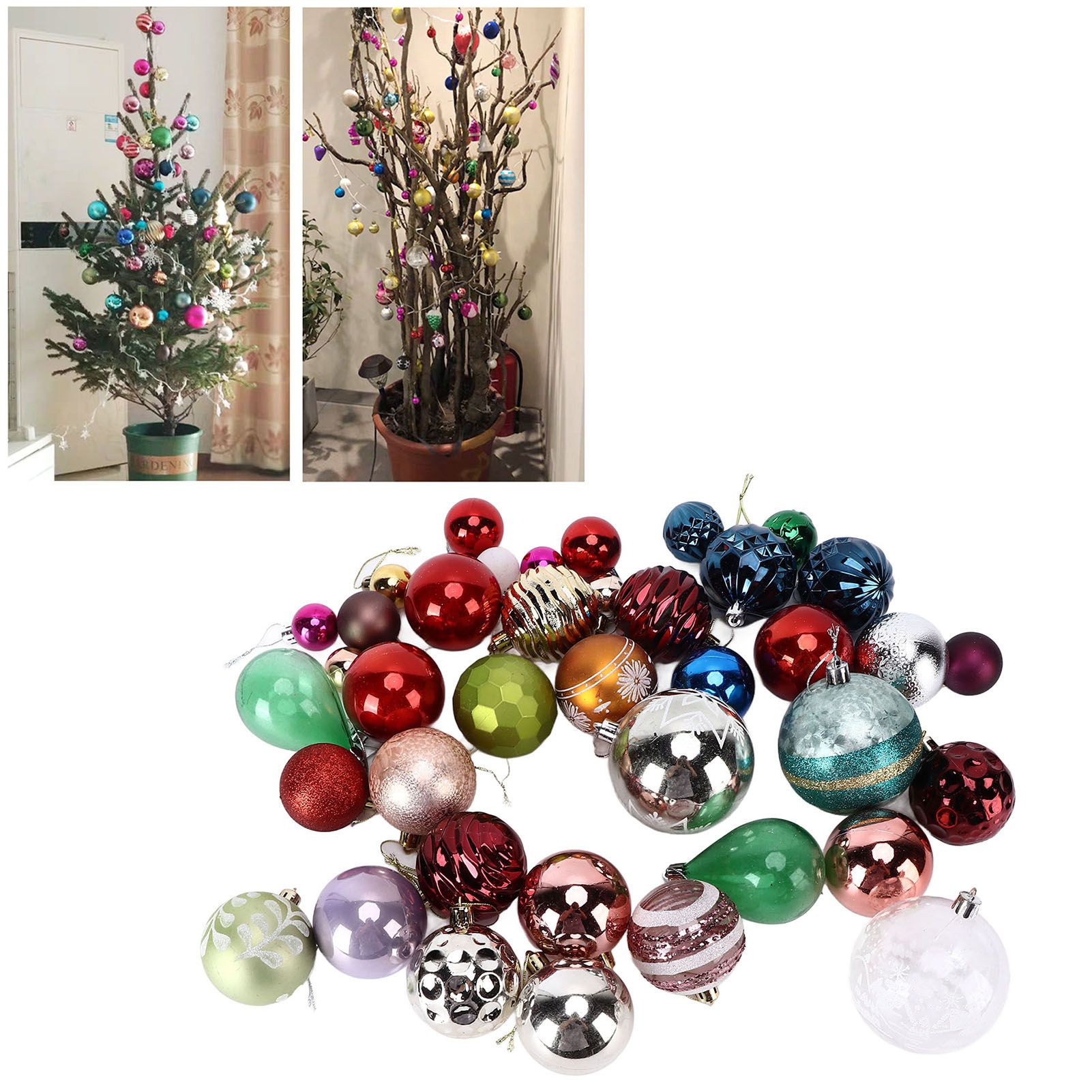 Christmas Ball Random Color Size Durable Lightweight Attractive Decorative view 12
