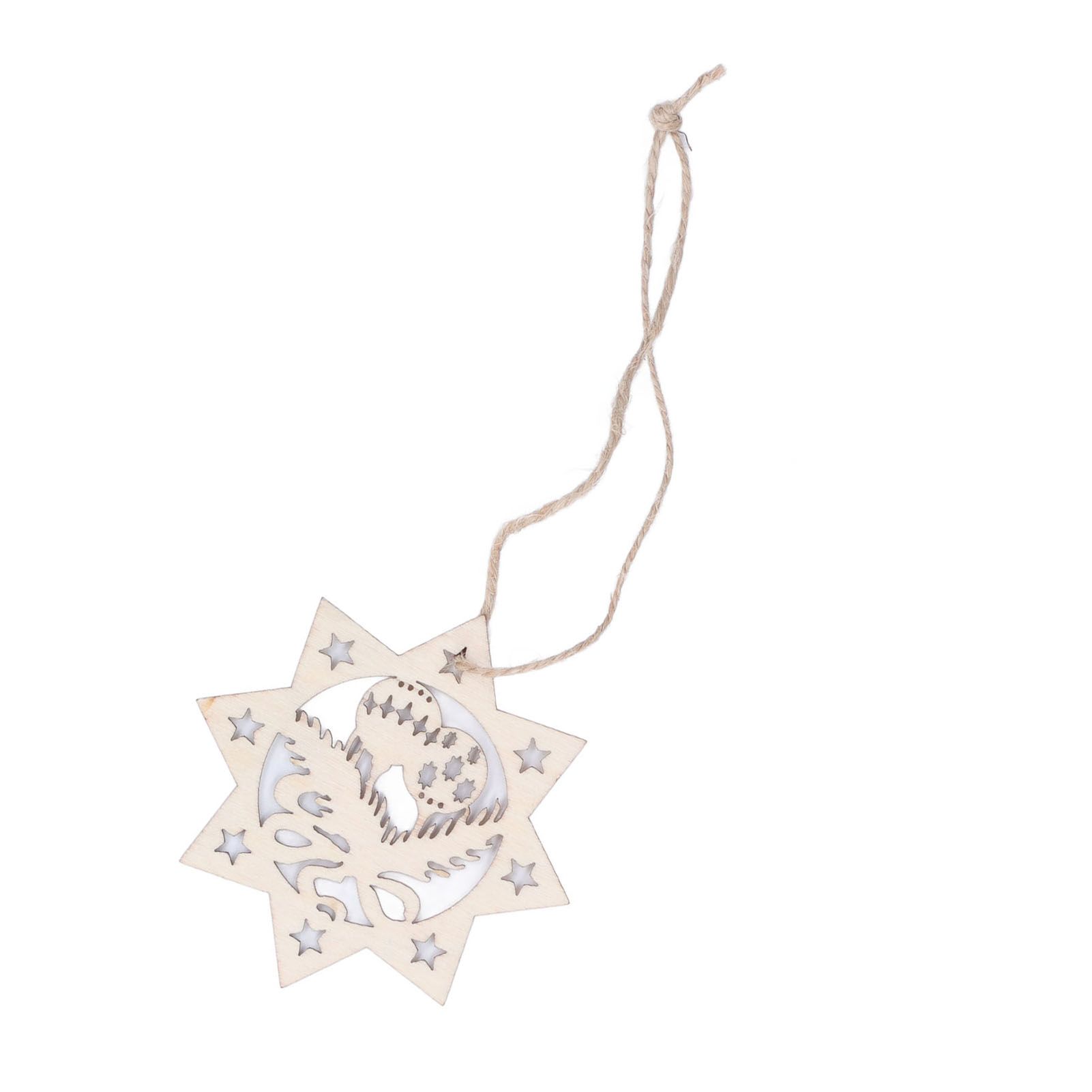 Wooden Hanging Ornaments Hollow DIY Christmas Tree Decorative Pendants Home view 5