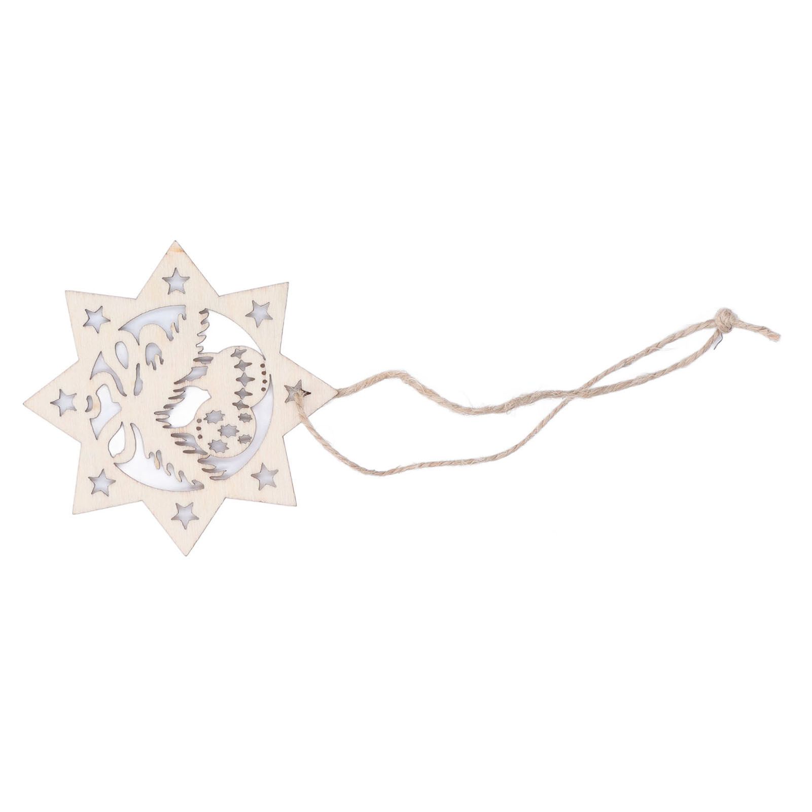 Wooden Hanging Ornaments Hollow DIY Christmas Tree Decorative Pendants Home view 6