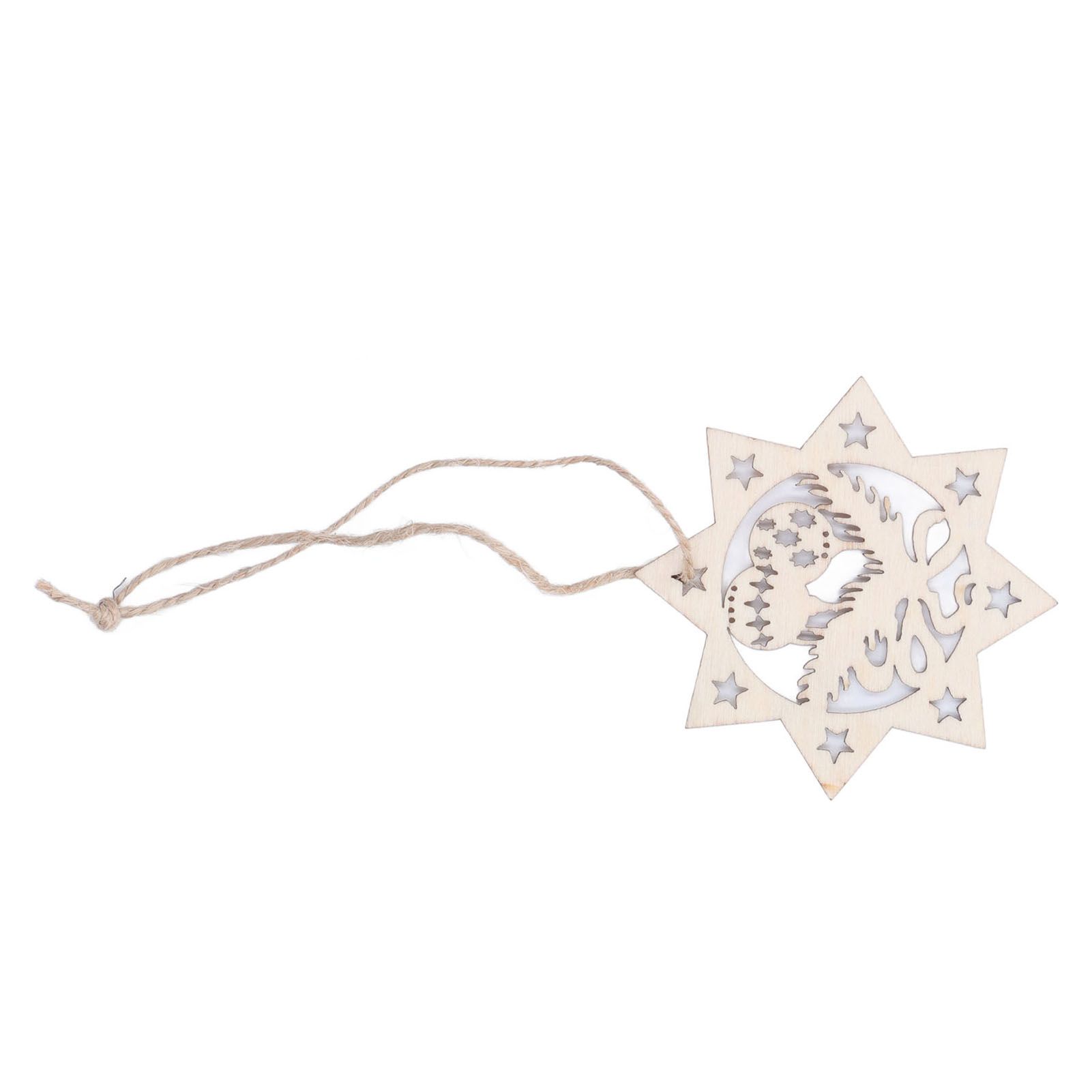 Wooden Hanging Ornaments Hollow DIY Christmas Tree Decorative Pendants Home view 15