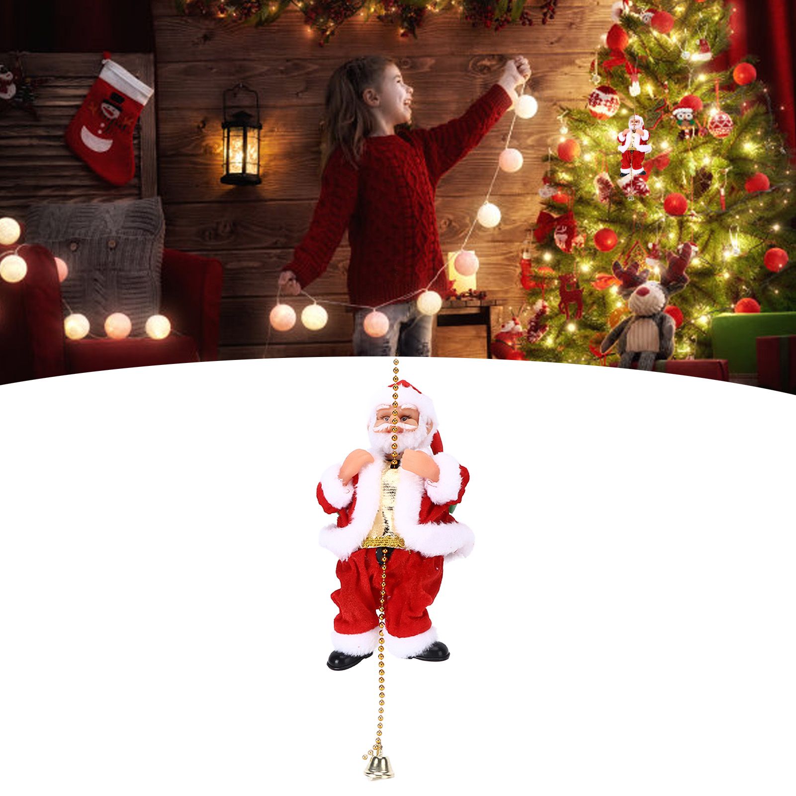 Climbing Santa Santa Climbing The Bead Curtain Christmas Tree Pendants view 11