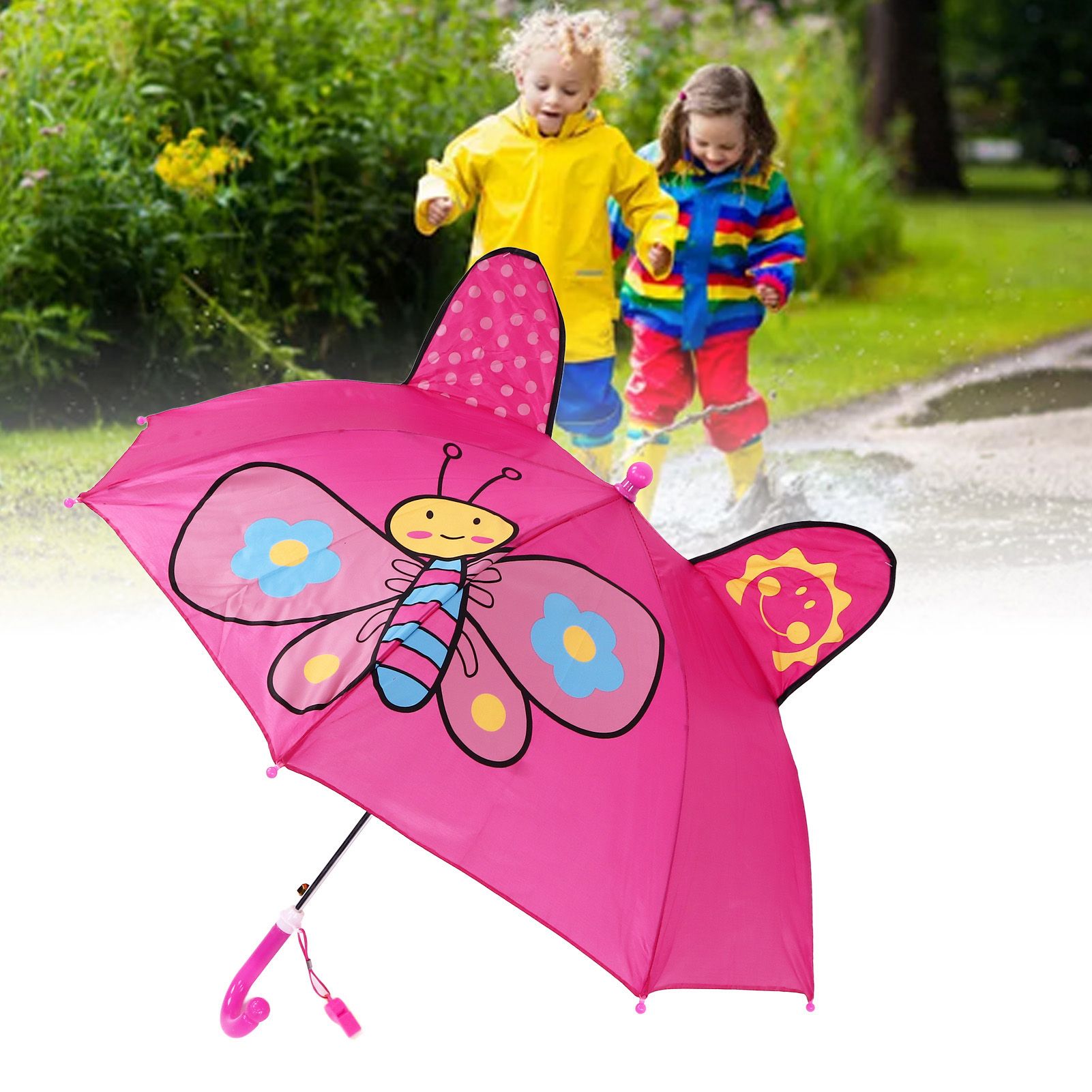 Kid Umbrella Lovely Cartoon Animal Easy Operation Lightweight Girls Umbrella view 11